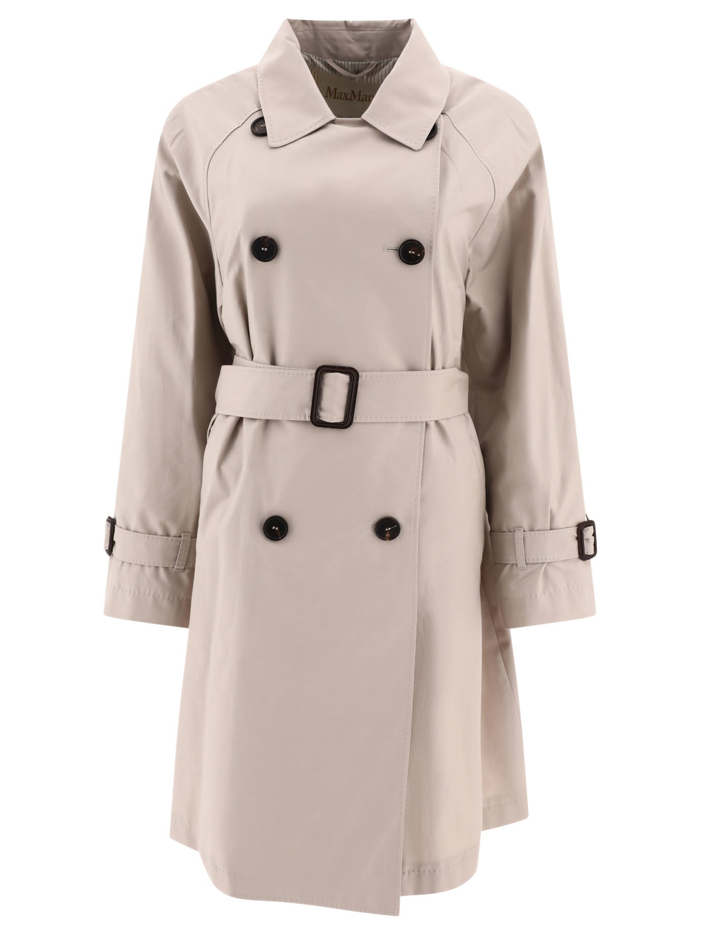 Max Mara The Cube-Double-Breasted Trench Coat Coats Beige-Donna