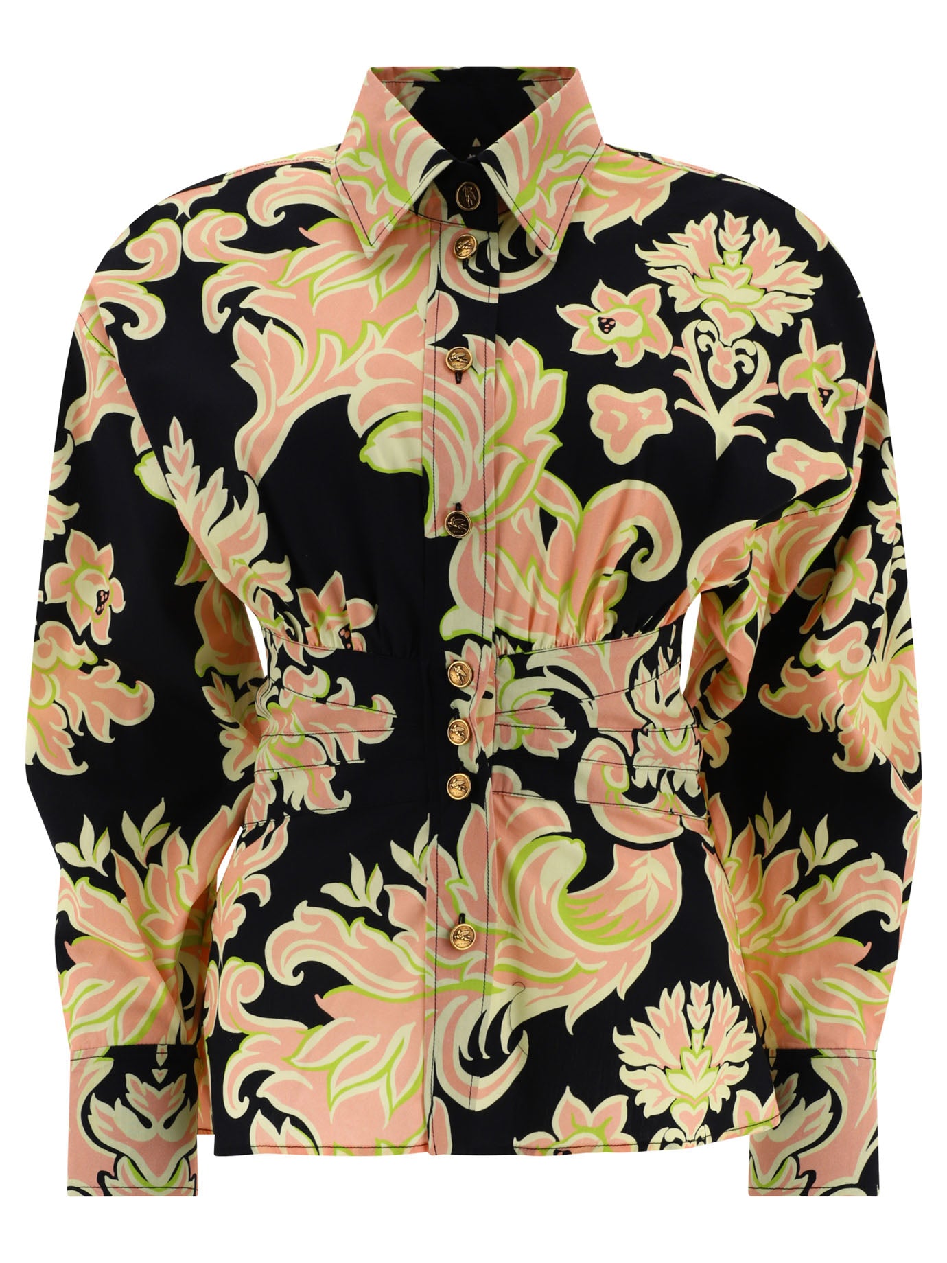 Etro-Printed Shirt Shirts Nero-Donna