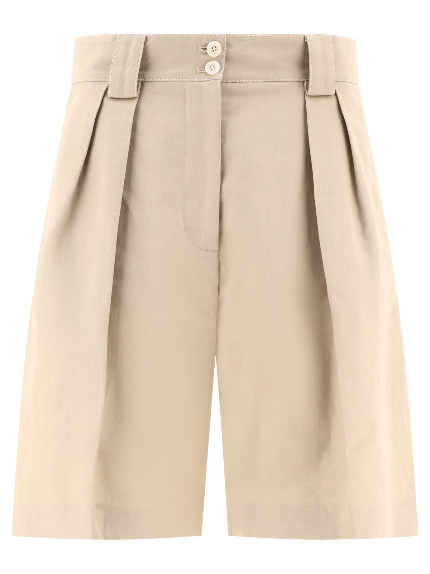 Ines De La Fressange-Odette Short Beige-Donna