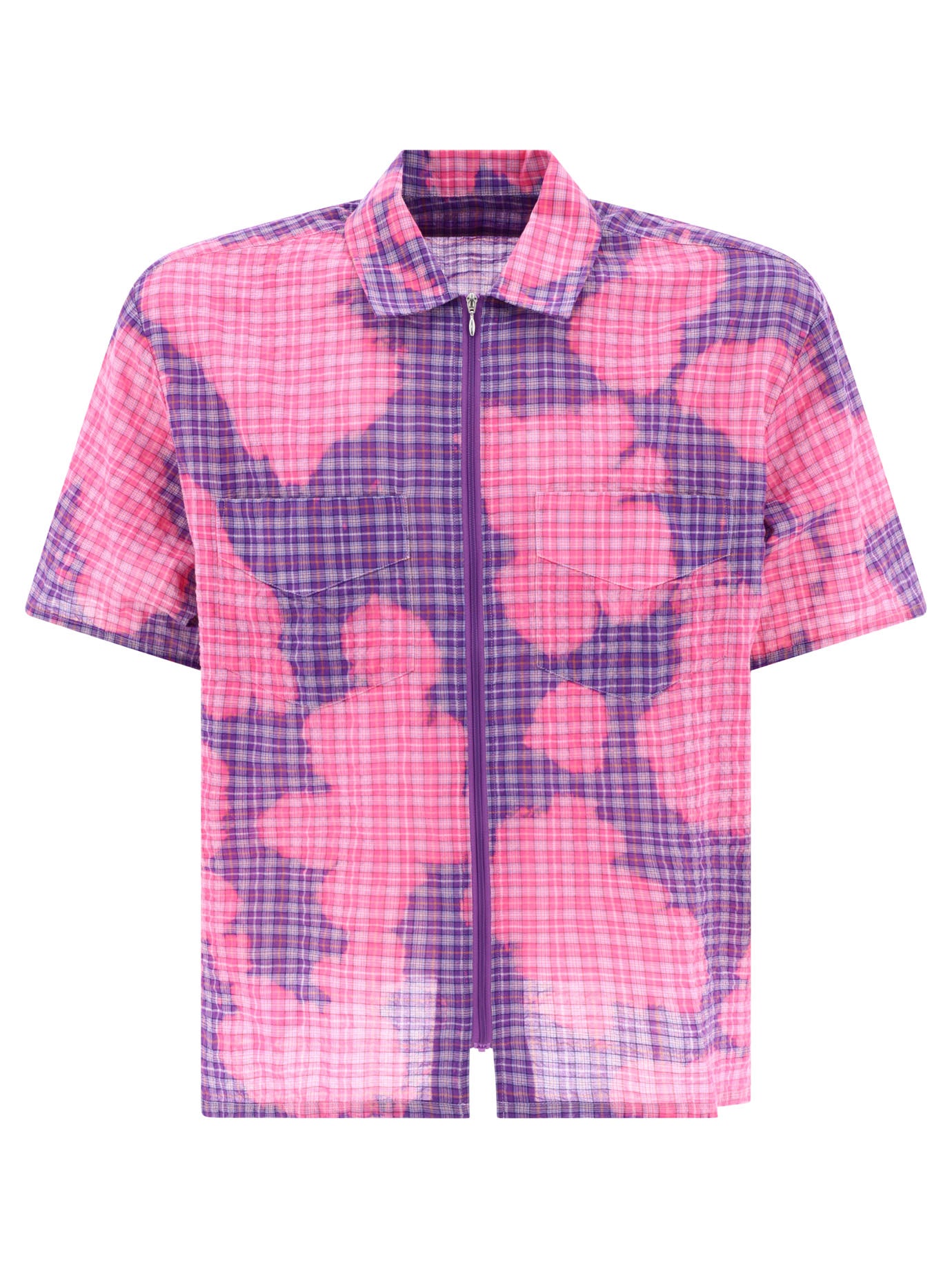 Stockholm Surfboard Club-Bleached Shirts Fucsia-Uomo