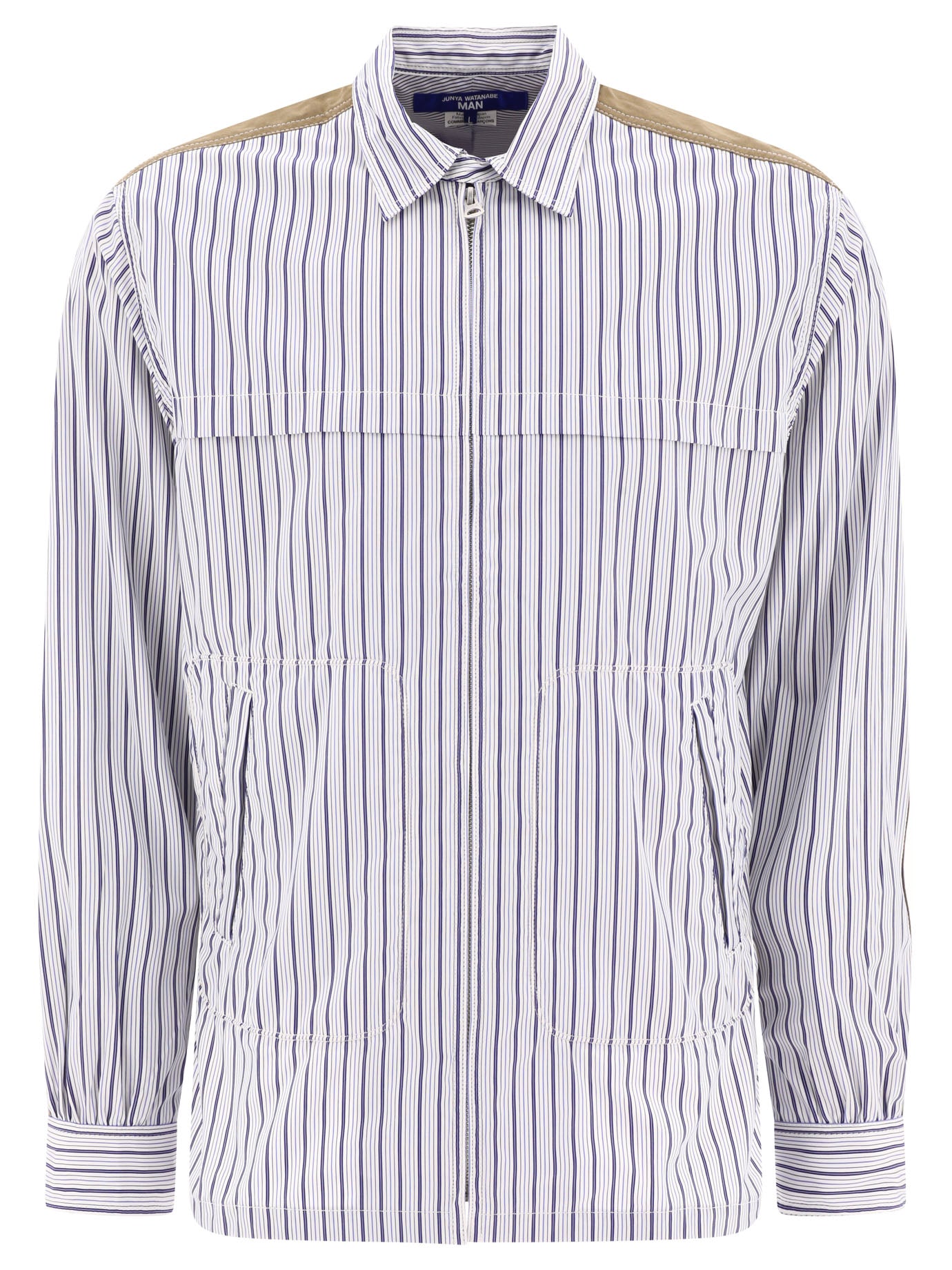 Junya Watanabe Man-Shirt With Zip Closure Shirts Blu-Uomo