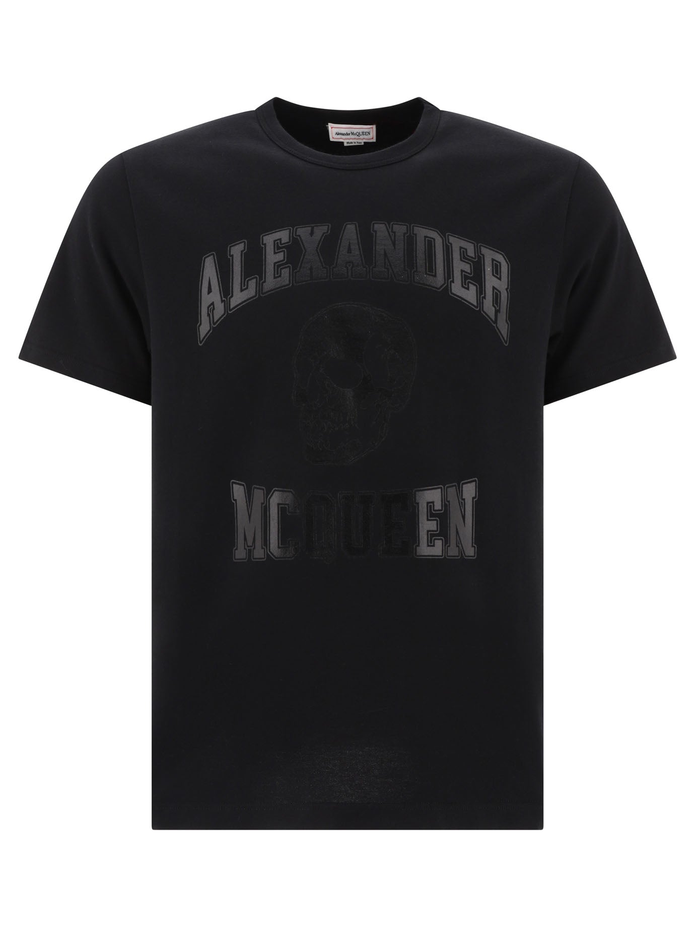 Alexander Mcqueen-Skull T-Shirts Nero-Uomo