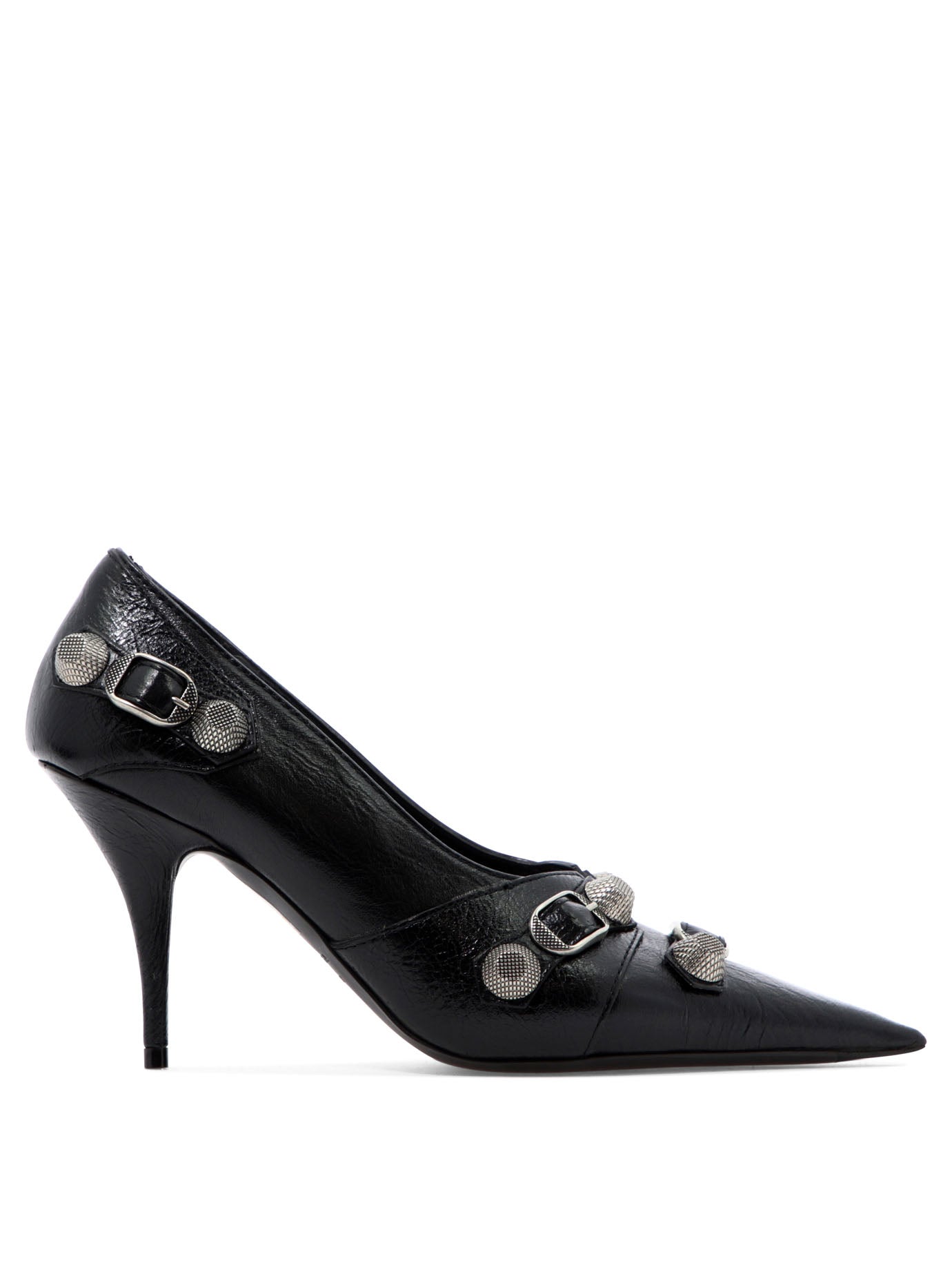 Balenciaga-Cagole Heeled Shoes Nero-Donna