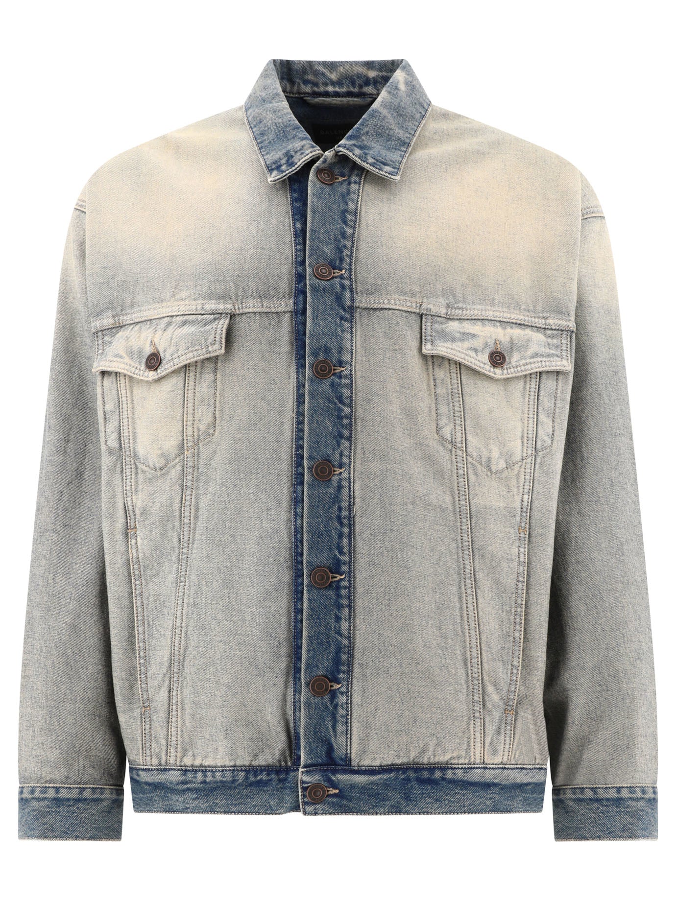 Balenciaga-Oversized Denim Jacket Giacche Celeste-Uomo