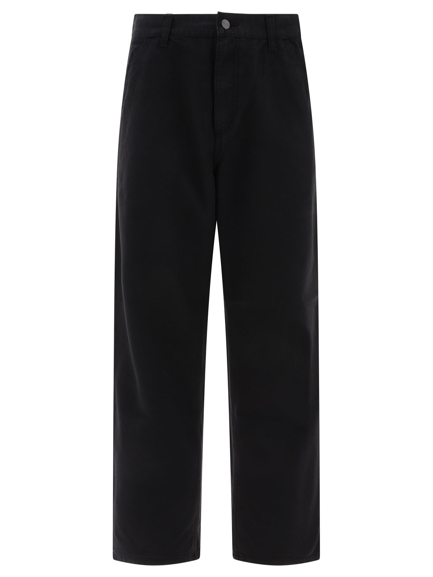 Carhartt Wip-Single Knee Trousers Nero-Uomo