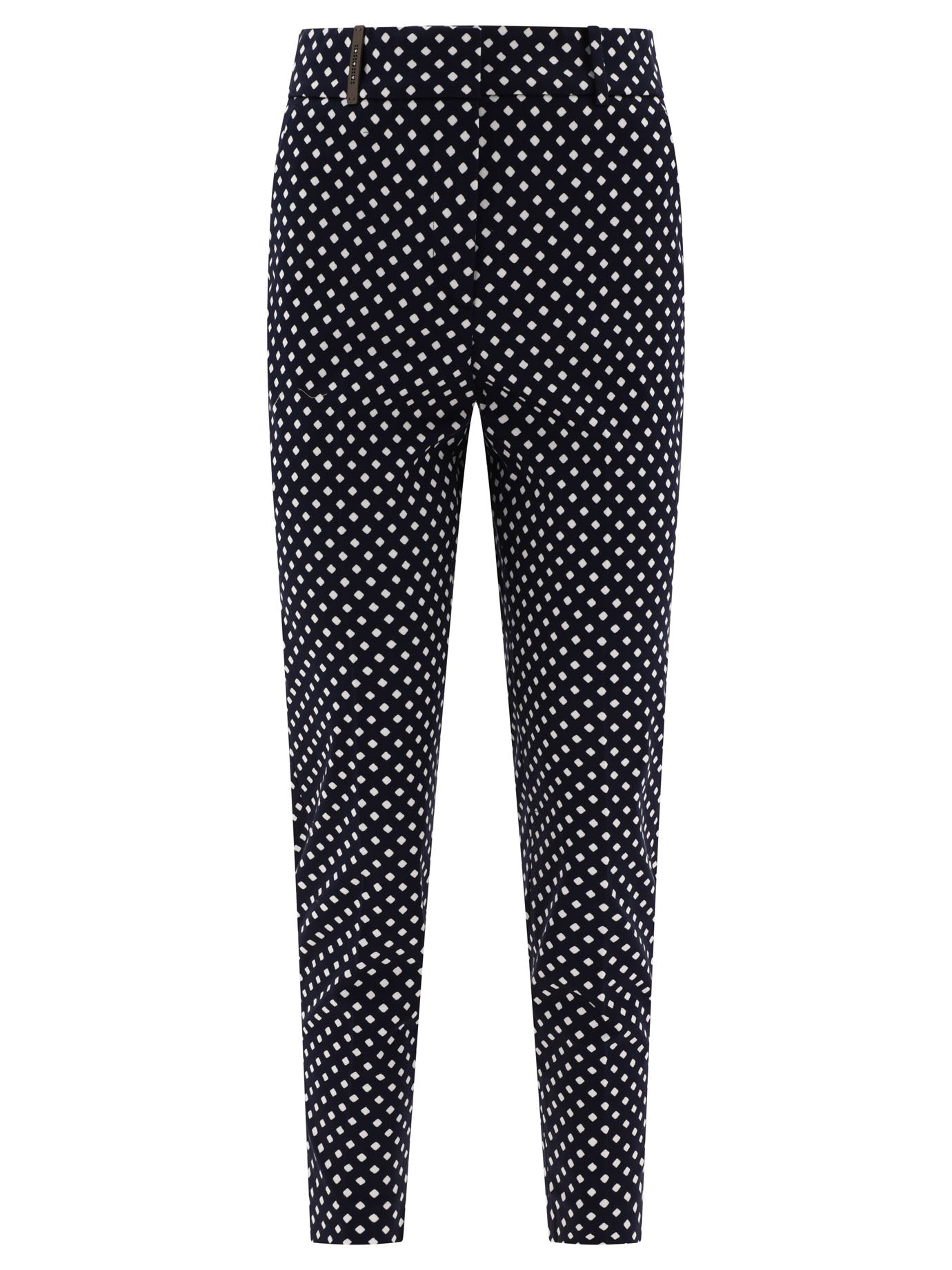 Peserico-Patterned Trousers Blu-Donna