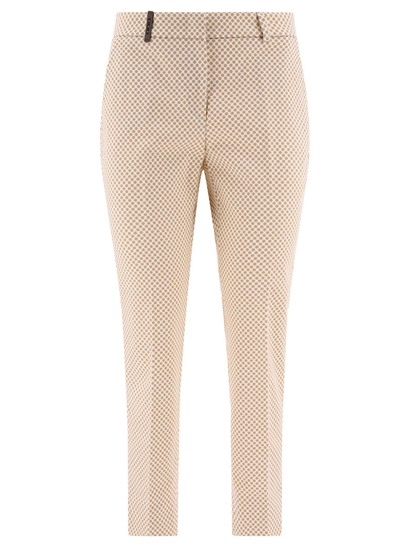 Peserico-Cigarette Cropped Trousers Beige-Donna