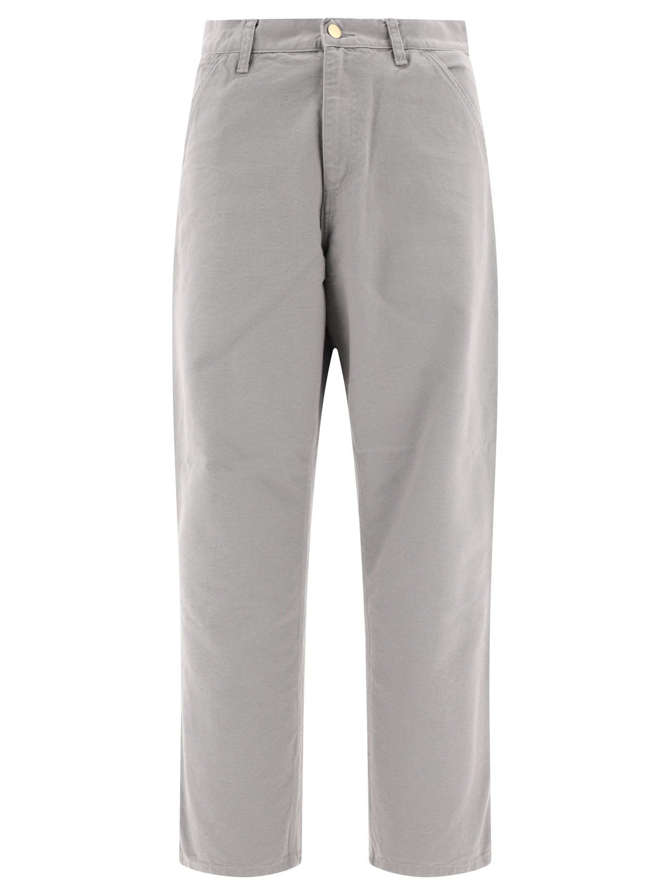 Carhartt Wip-Single Knee Trousers Grey-Uomo