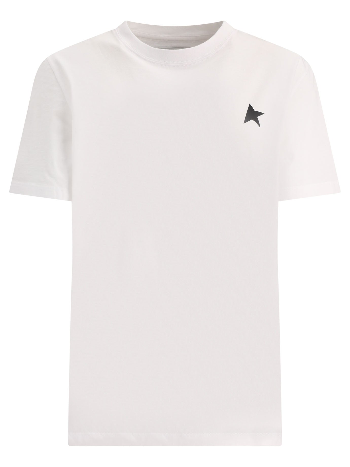 Golden Goose-Small Star T-Shirts Bianco-Donna