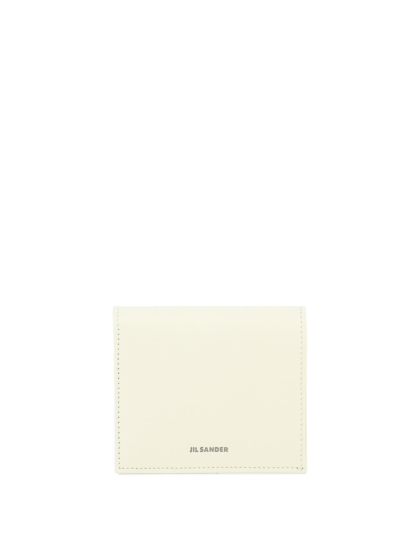 Jil Sander-Folded Wallet With Embossed Jil Sander Logo V Wallets & Card Holders Bianco-Uomo