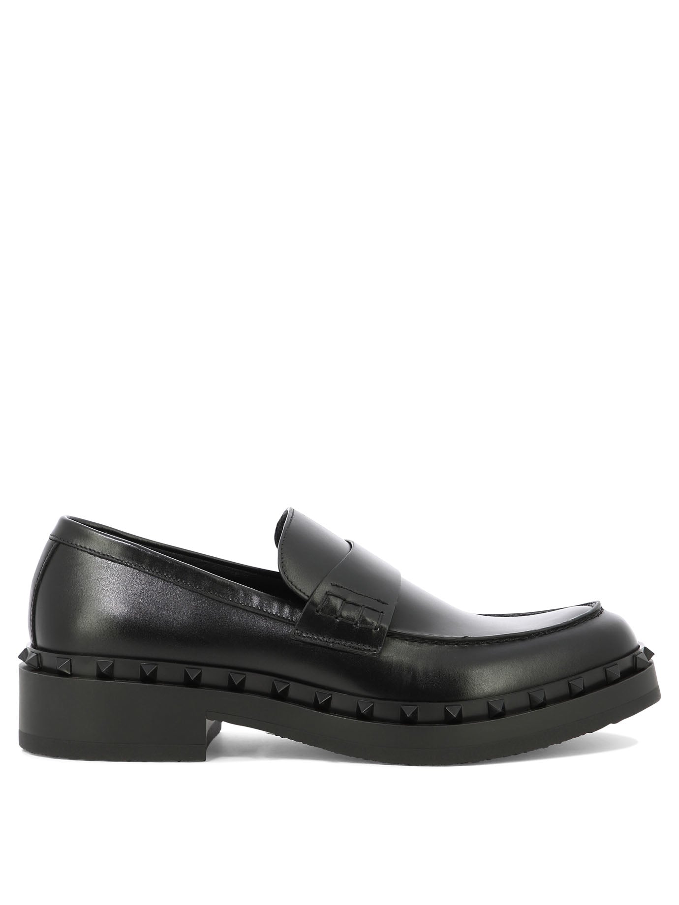 Valentino Garavani-Rockstud M-Way Loafers & Slippers Nero-Uomo