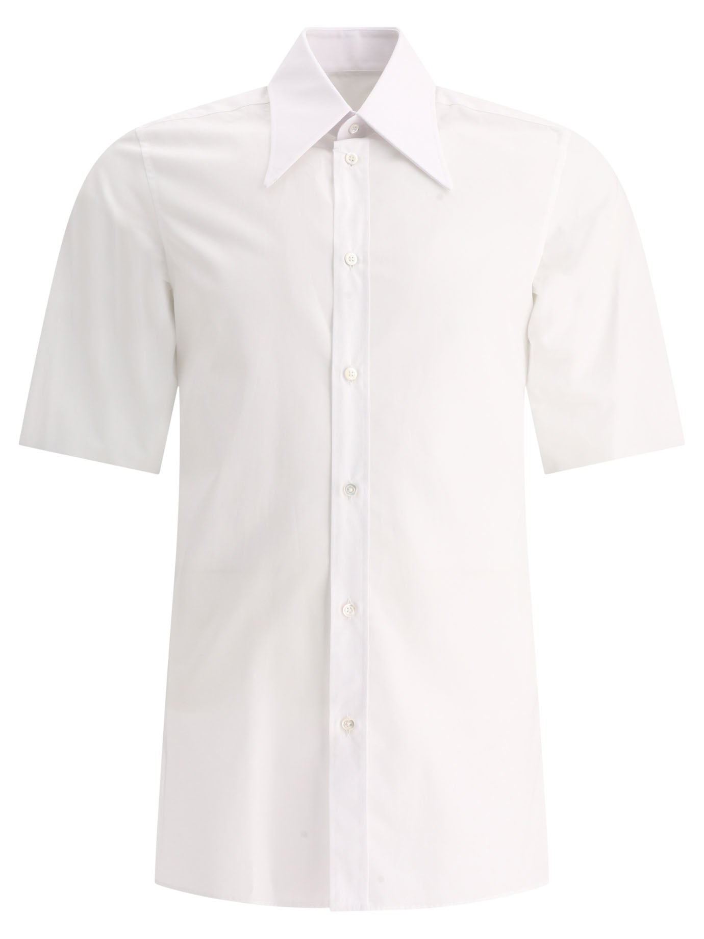 Maison Margiela-Pointed Collar Shirt Shirts Bianco-Uomo