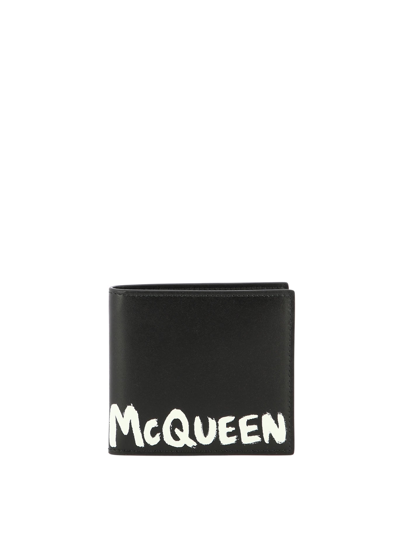 Alexander Mcqueen-Mcqueen Graffiti Wallets & Card Holders Nero-Uomo