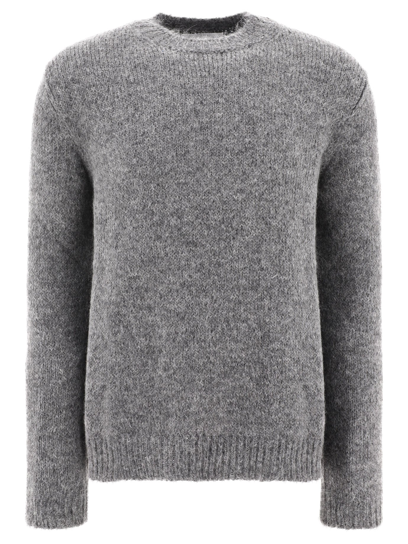 Jil Sander-MéLange-Effect Sweater Knitwear Grey-Uomo