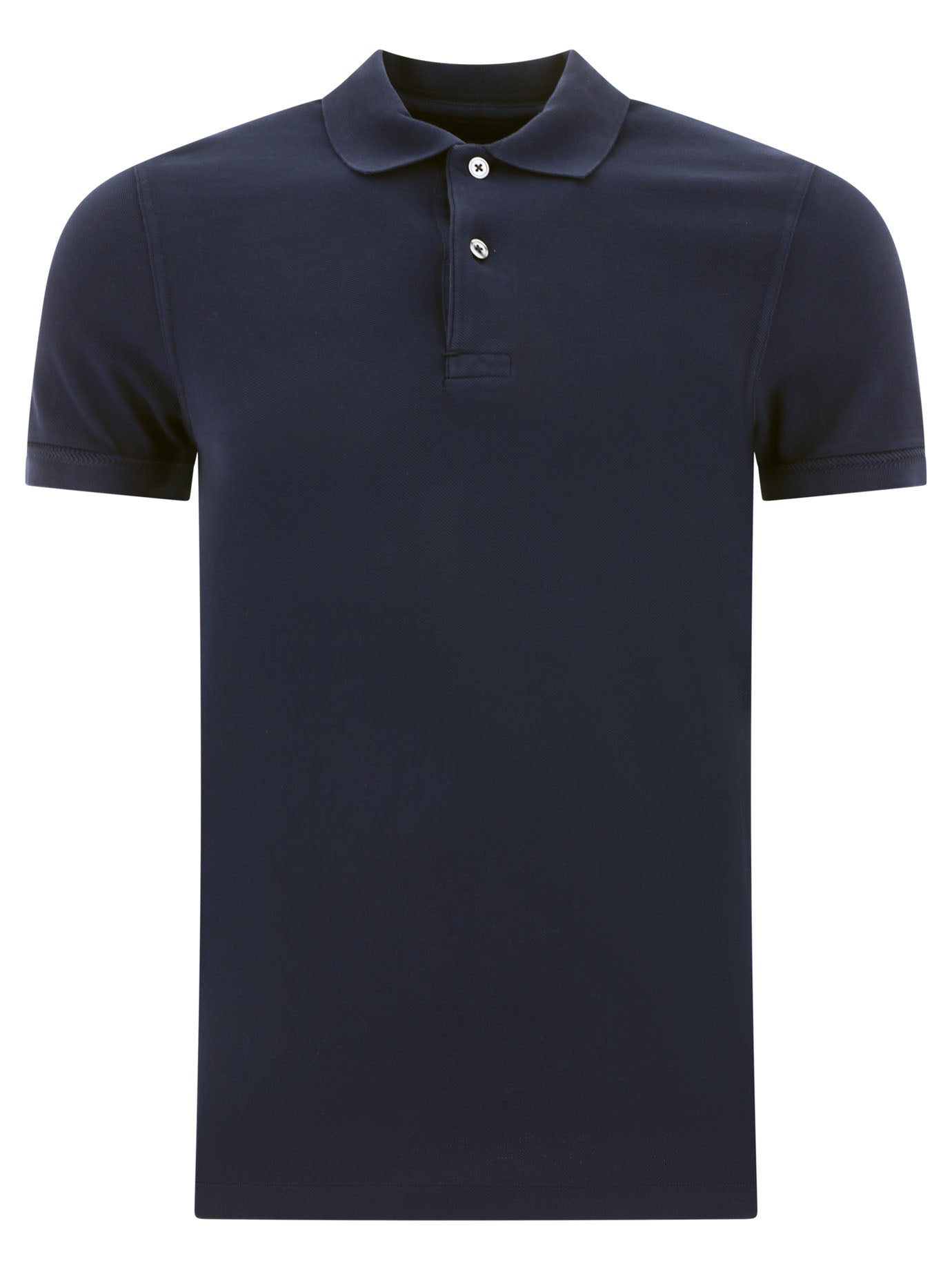 Tom Ford-Tennis Polo Shirts Blu-Uomo