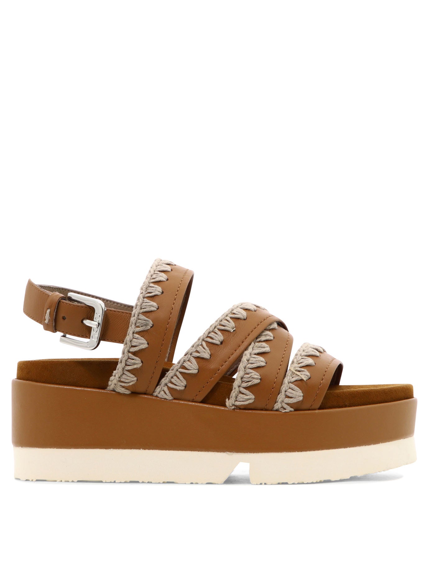 Mou-Japanese Flatform Sandali Marrone-Donna