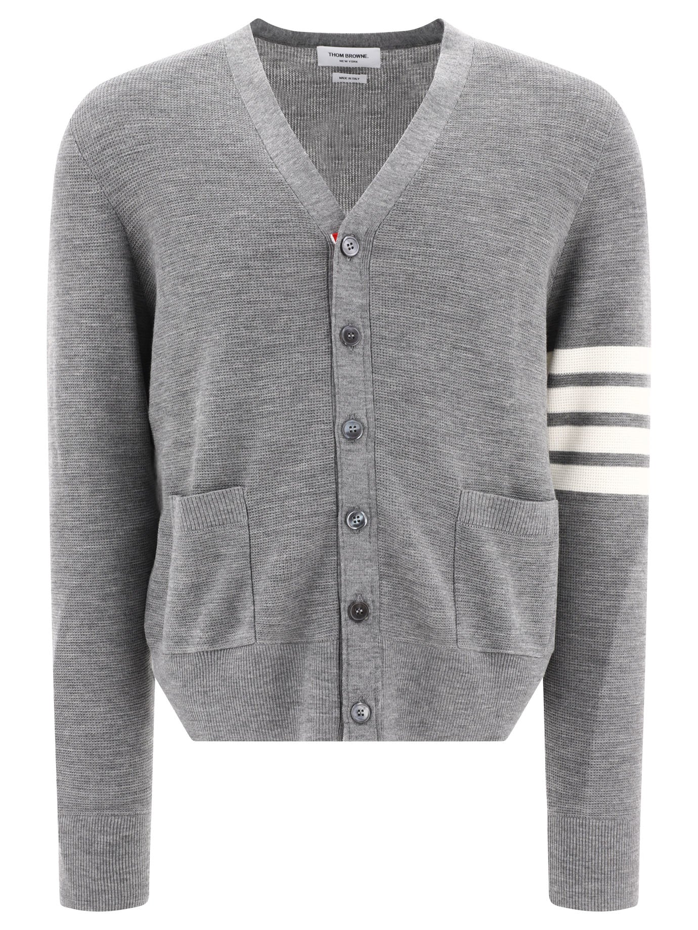 Thom Browne-4 Bar Knitwear Grey-Uomo