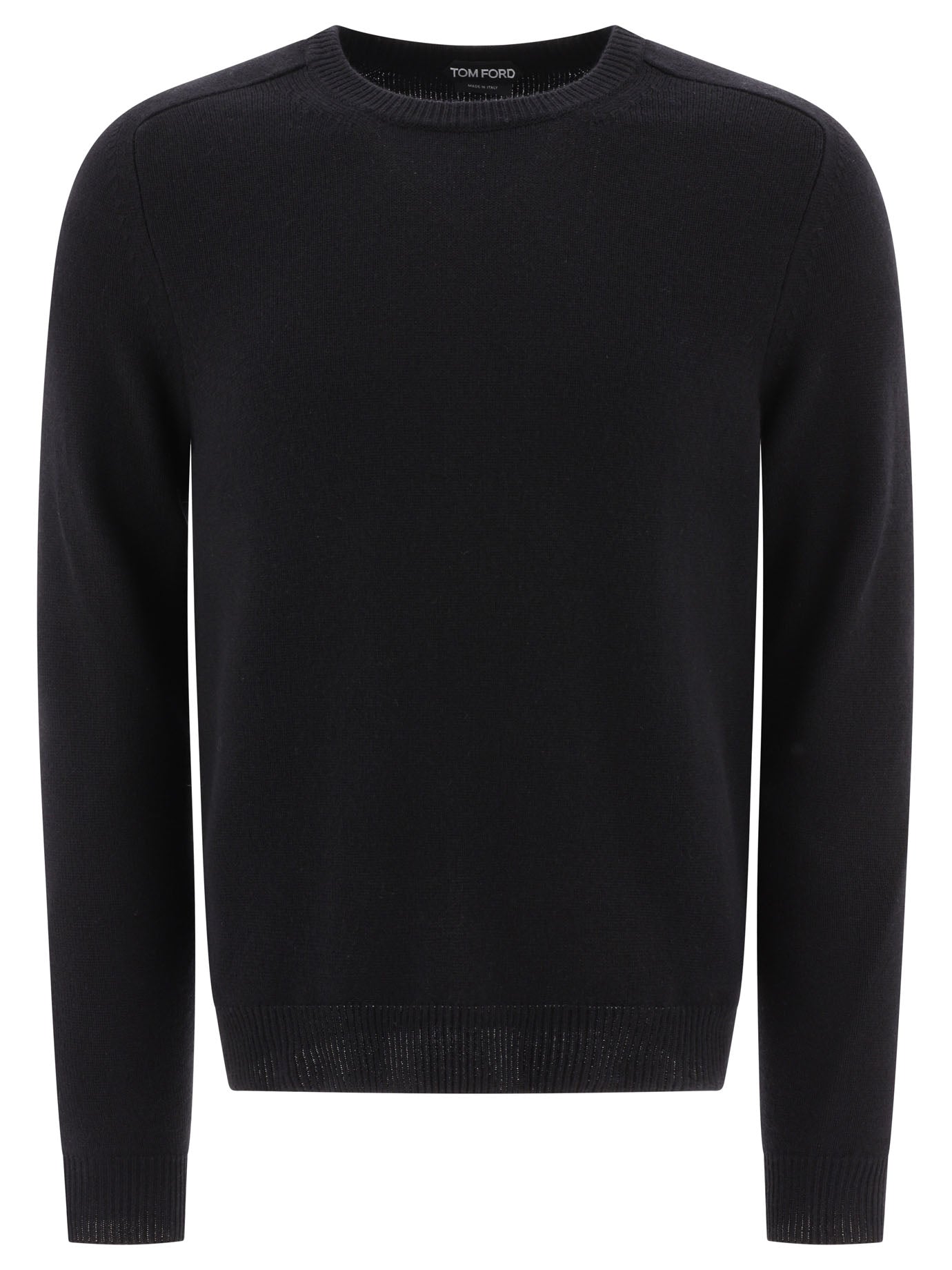 Tom Ford-Cashmere Sweater Knitwear Nero-Uomo