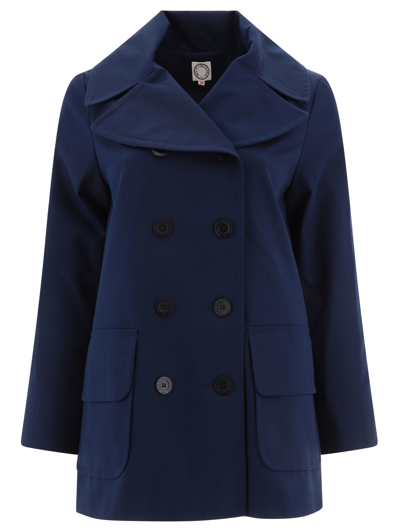 Ines De La Fressange-Serafine Coats Blu-Donna