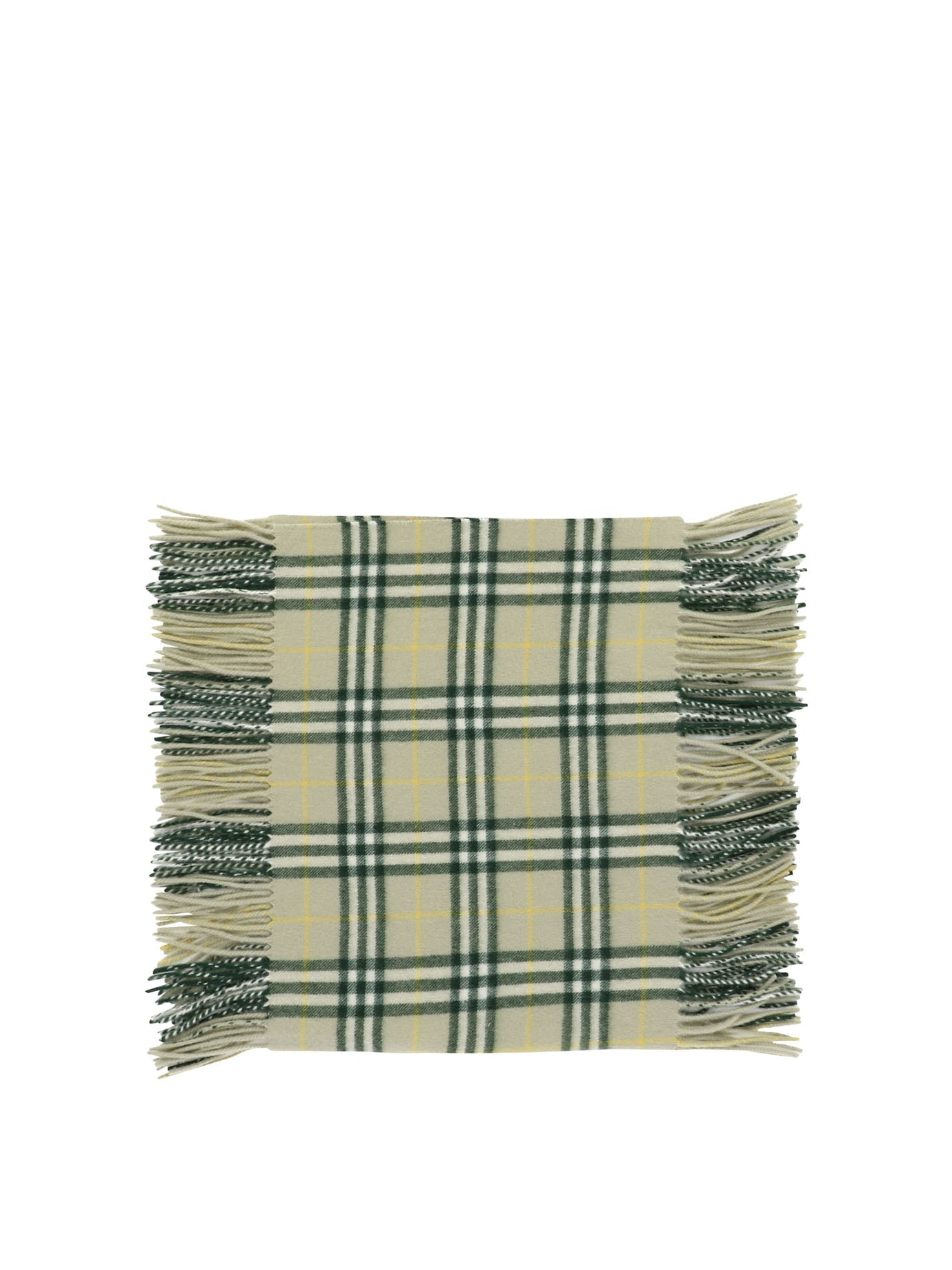 Burberry-Check Cashmere Happy Scarf Scarves Verde-Donna