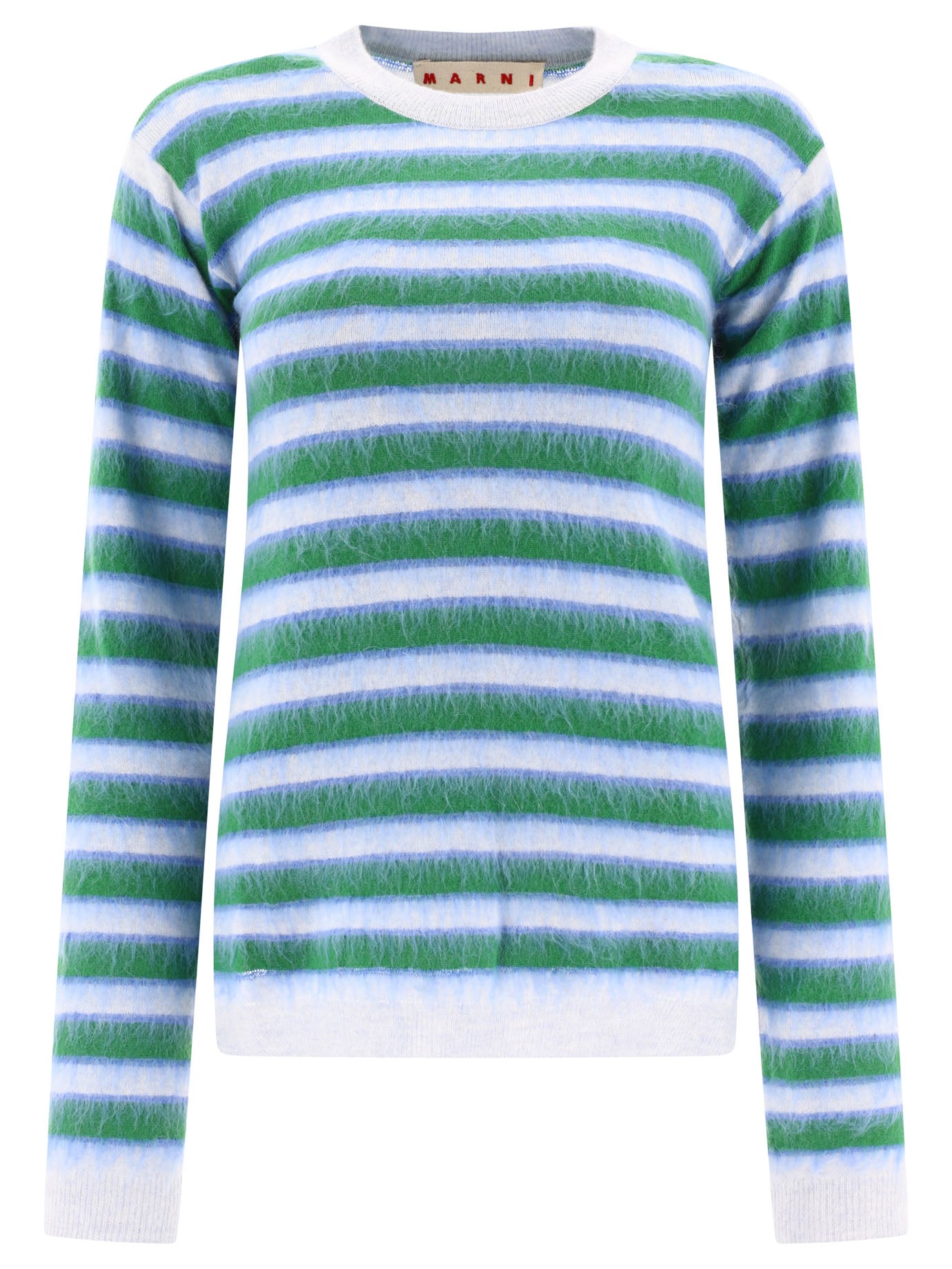 Marni-Striped Mohair Sweater Knitwear Celeste-Donna