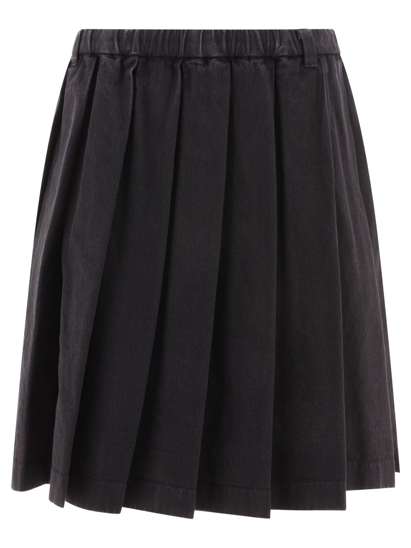 Aspesi-Pleated Skirt Gonne Nero-Donna