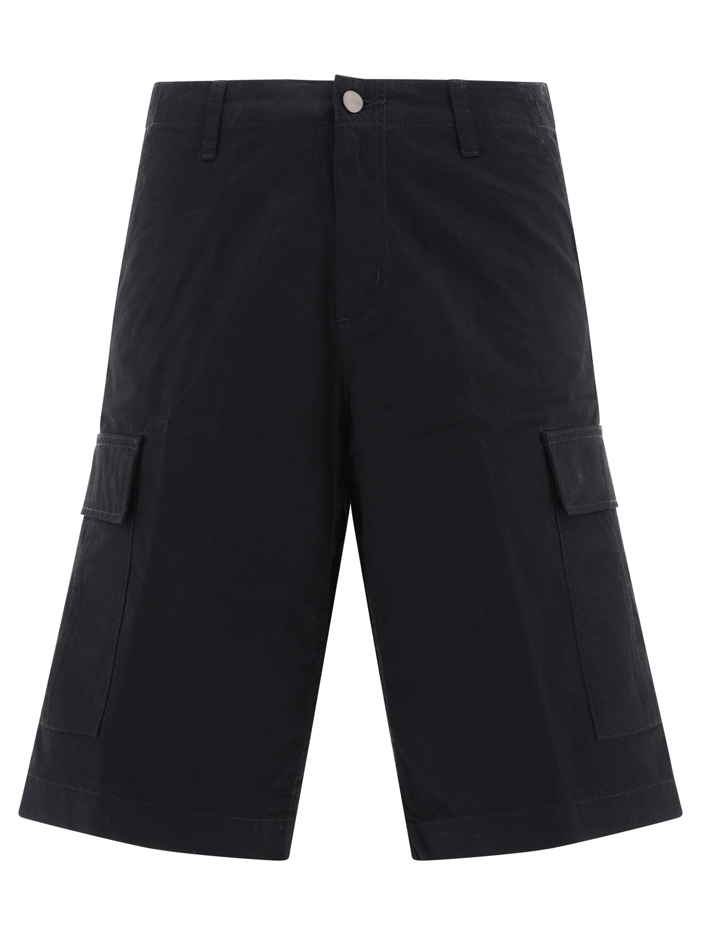 Carhartt Wip-Regular Cargo Short Nero-Uomo