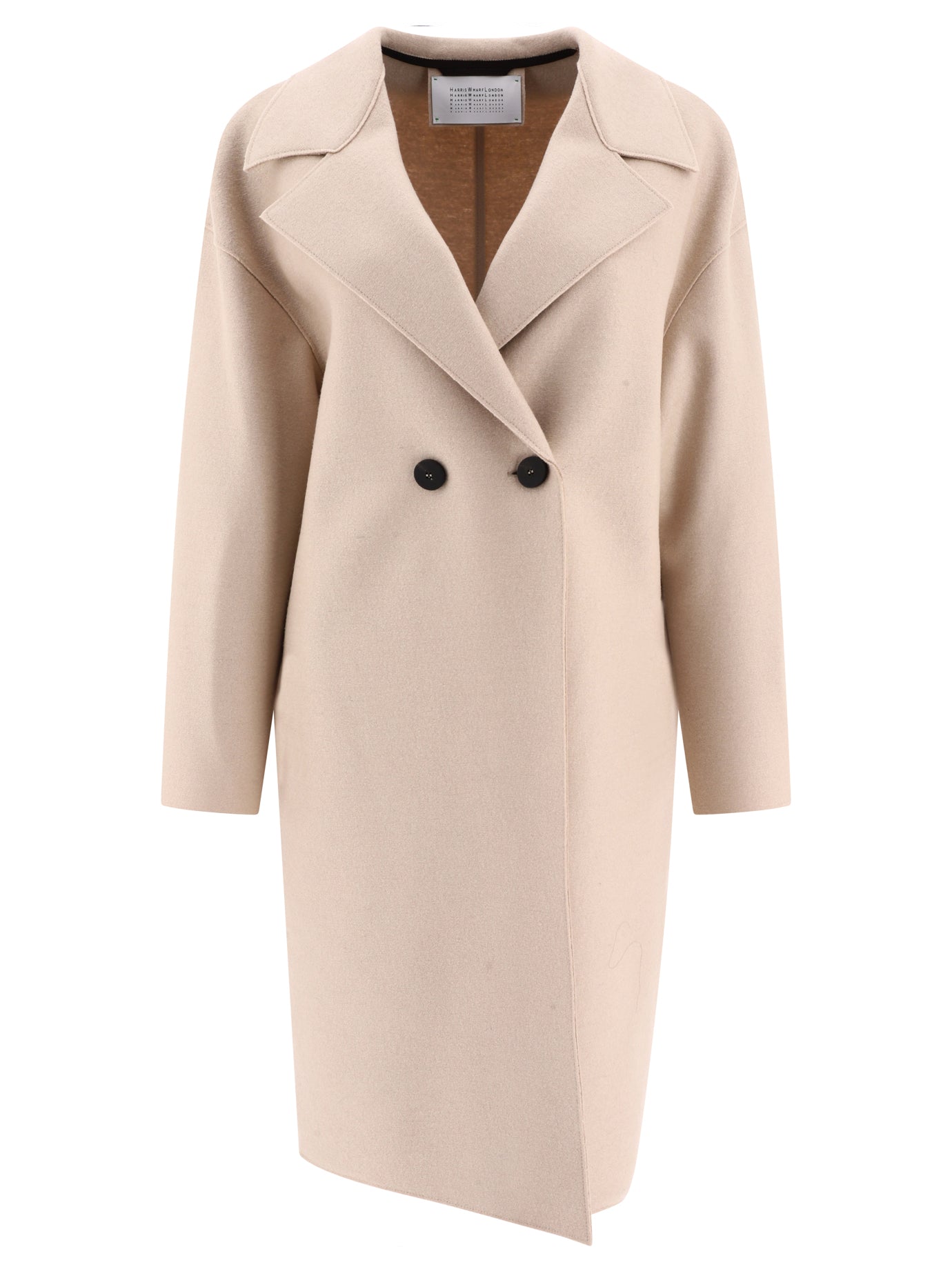 Harris Wharf London-Dropped Shoulder Coat Coats Beige-Donna