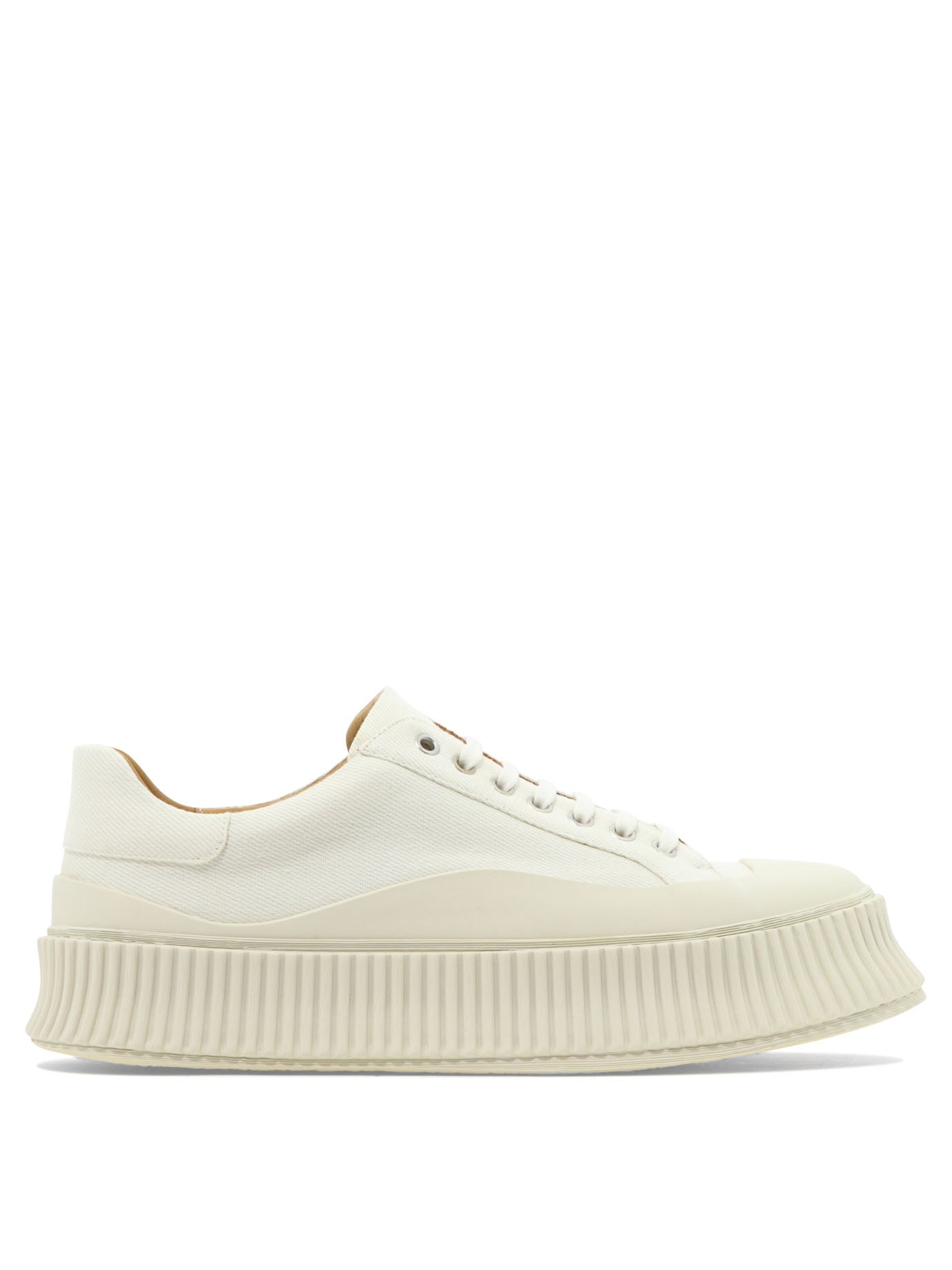 Jil Sander-Chunky Lace Sneakers & Slip-On Bianco-Uomo