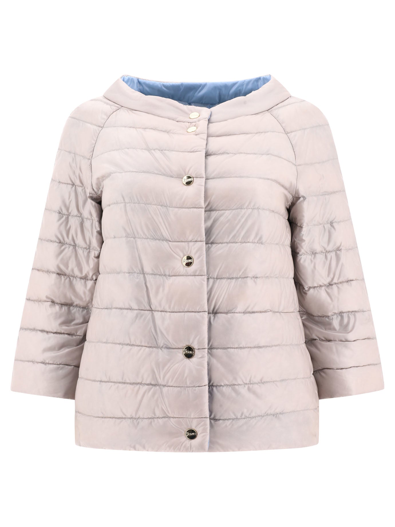 Herno-Quilted Reversible Down Jacket Giacche Grey-Donna