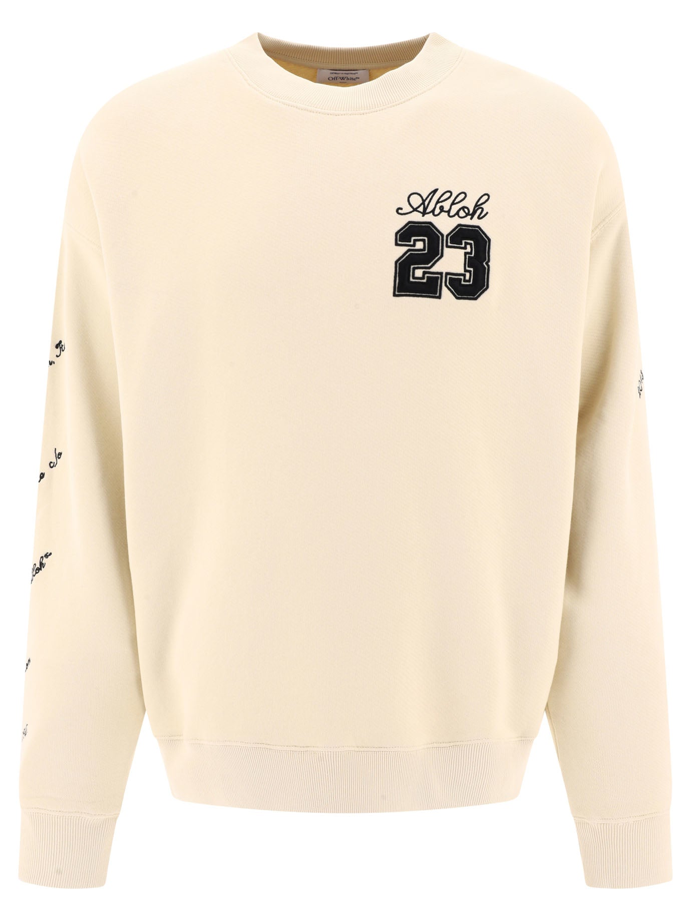 Off-White-23 Logo Skate Sweatshirts Beige-Uomo