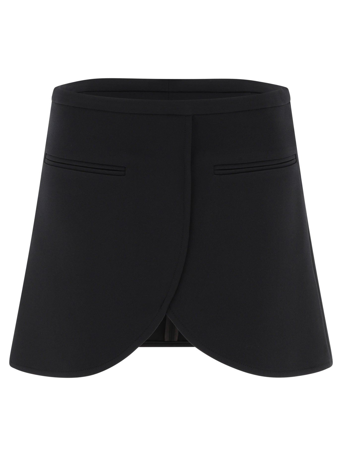 CourrèGes-Ellipse Twill Gonne Nero-Donna