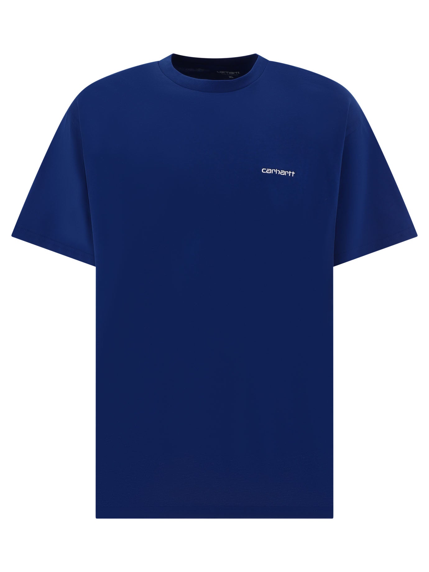 Carhartt Wip-Script Embroidery T-Shirts Blu-Uomo