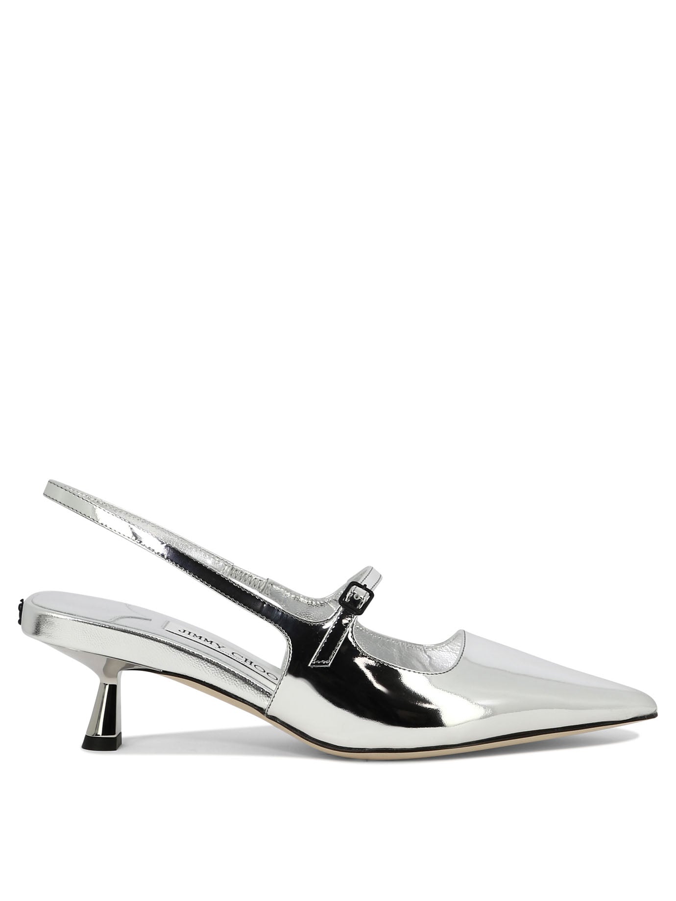 Jimmy Choo-Didi 45 Heeled Shoes Silver-Donna