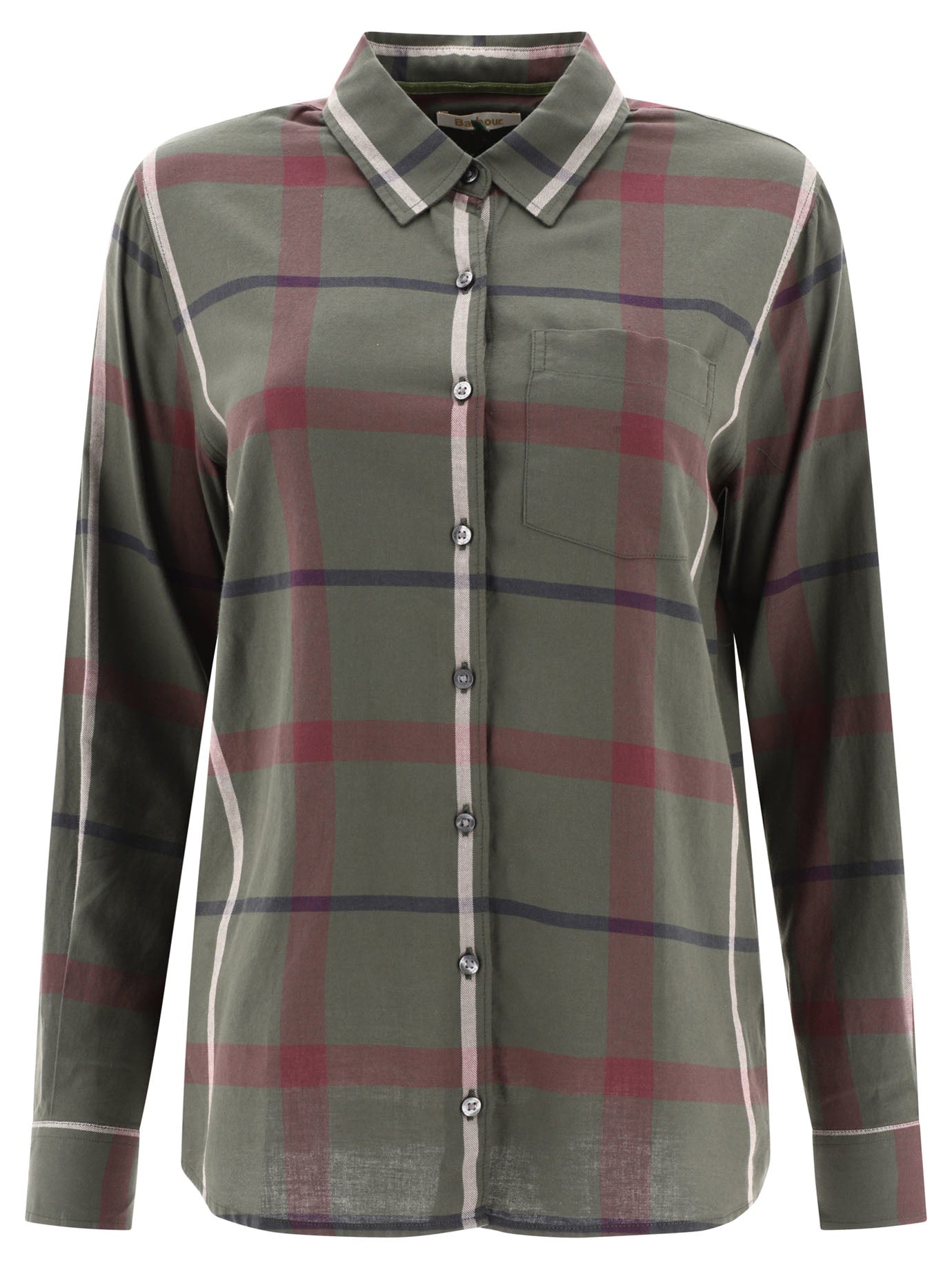 Barbour-Oxer Check Shirts Verde-Donna