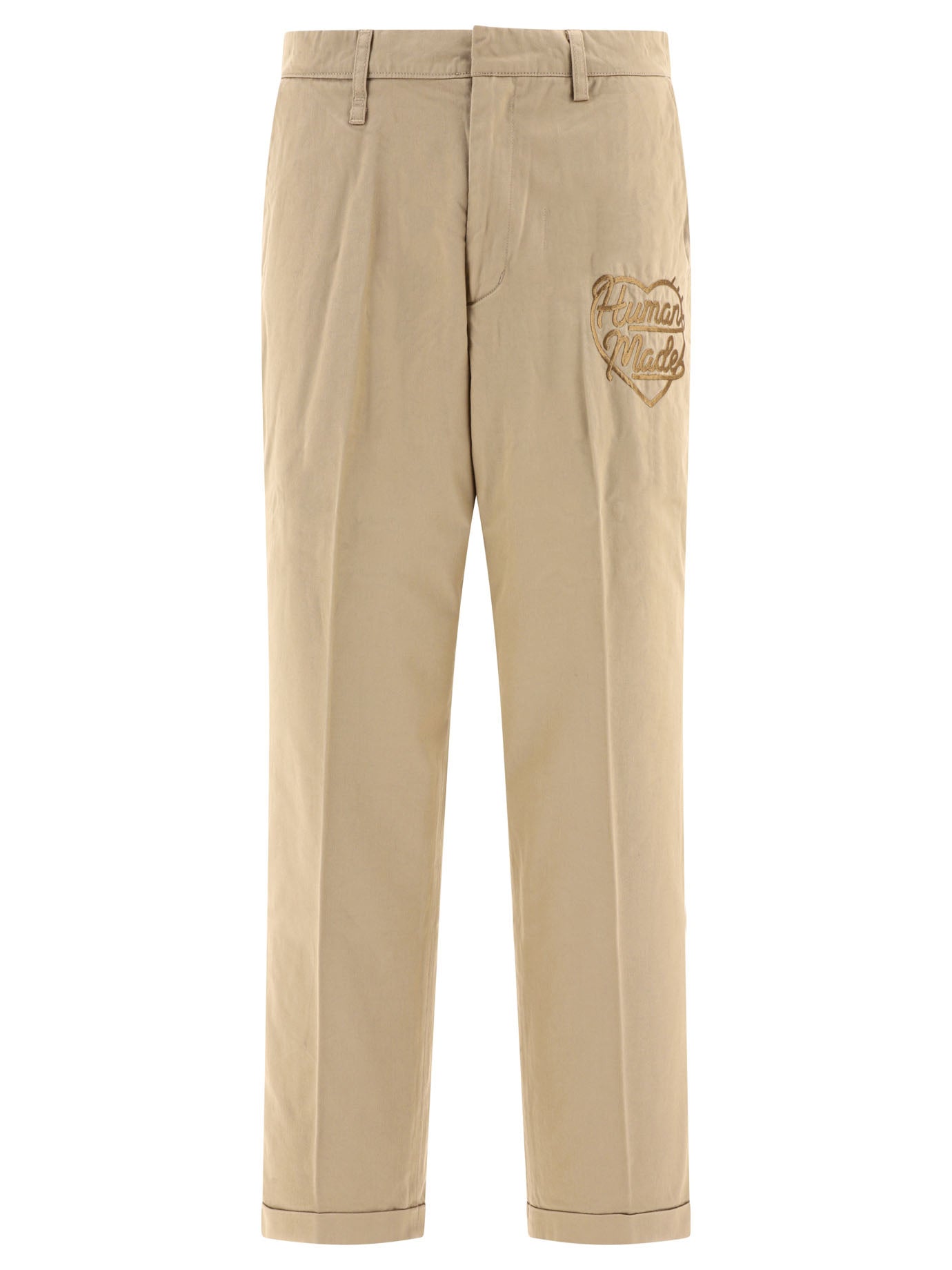 Human Made-Chino Trousers Beige-Uomo