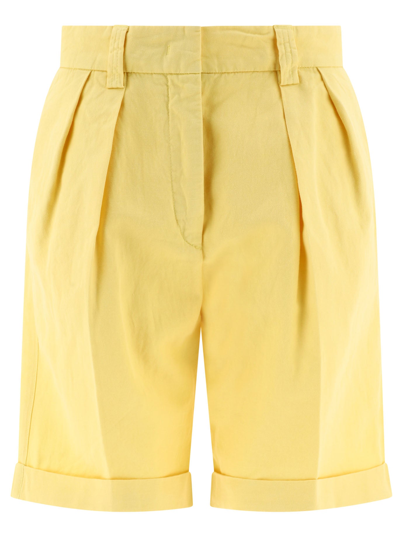 Aspesi-Pleated S Short Giallo-Donna