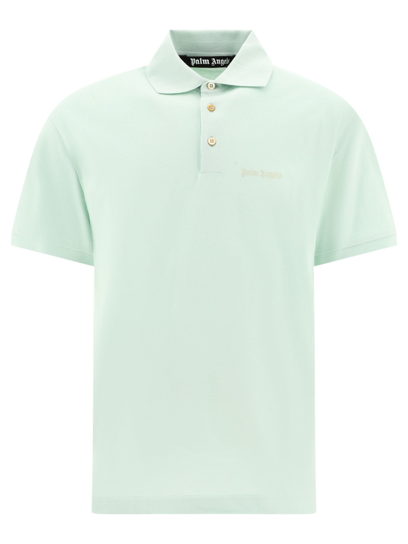 Palm Angels-Classic Logo Polo Shirts Verde-Uomo