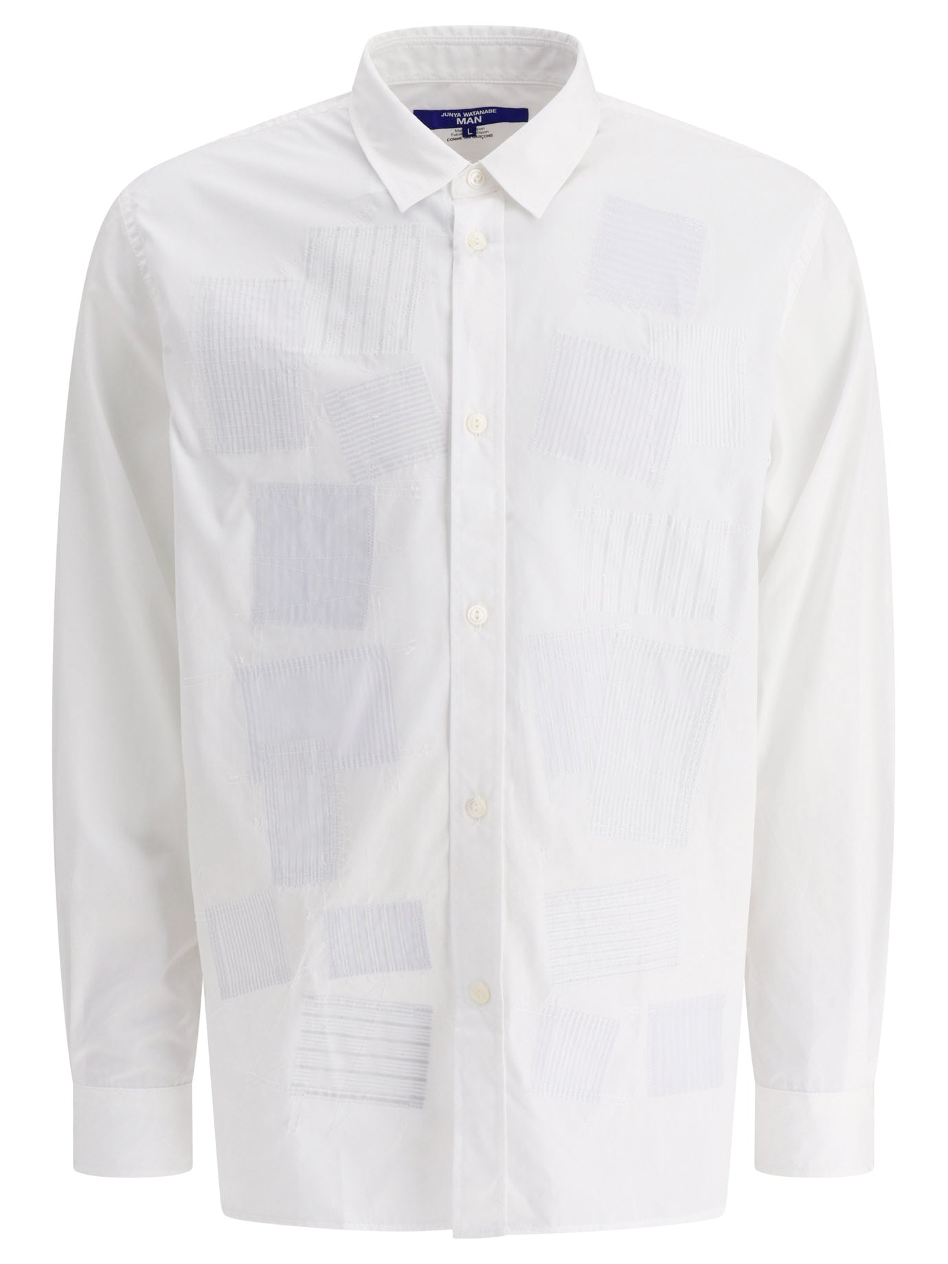 Junya Watanabe Man-Patchwork Shirt Shirts Bianco-Uomo