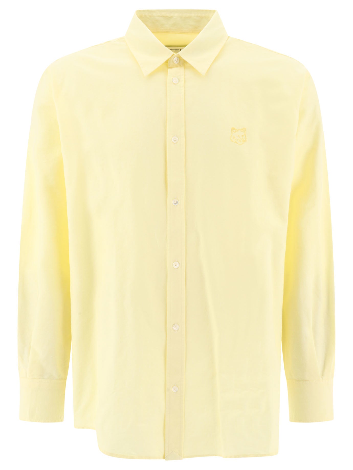 Maison Kitsuné-Contour Fox Shirts Giallo-Uomo