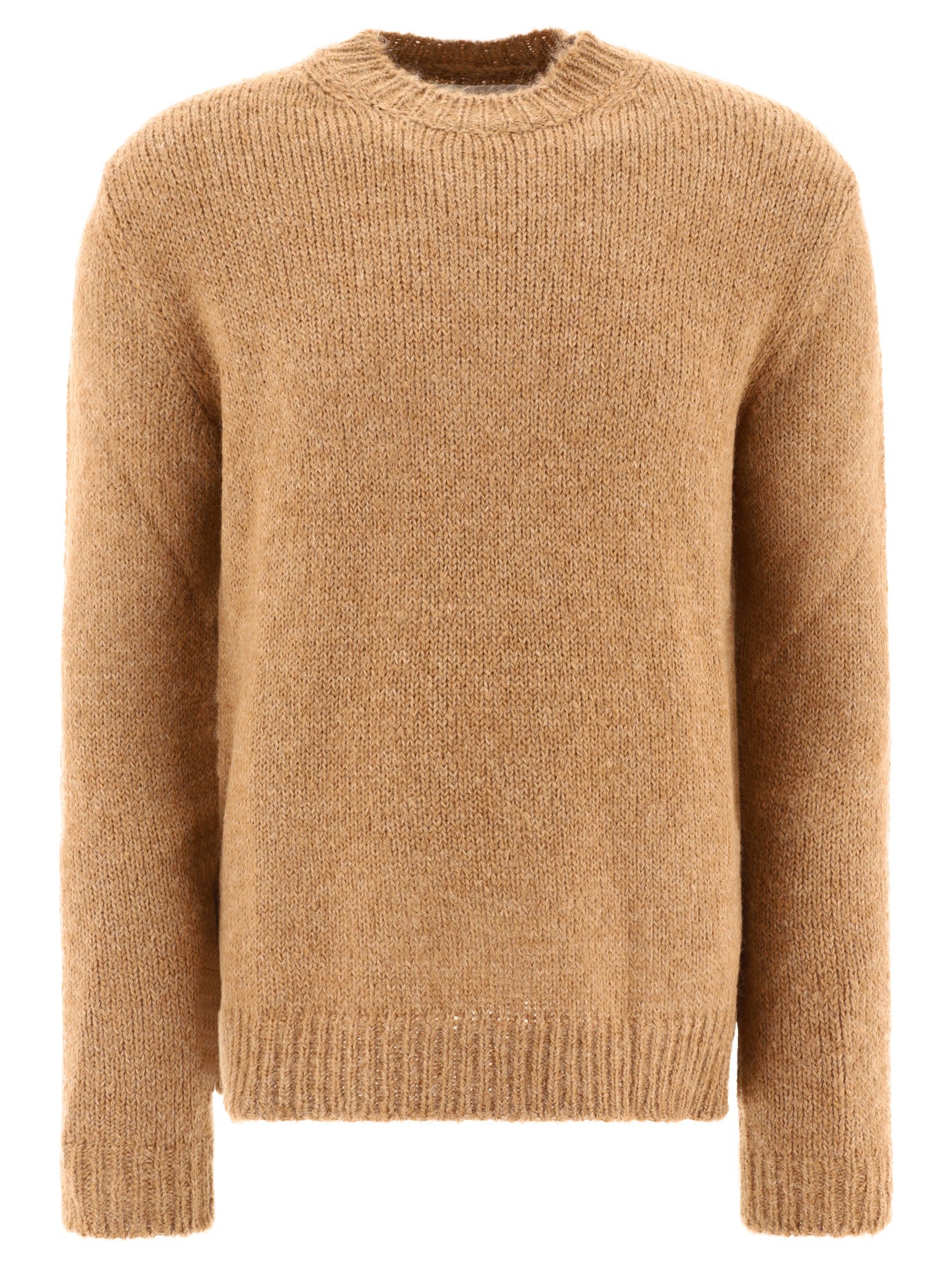 Jil Sander-MéLange-Effect Sweater Knitwear Beige-Uomo