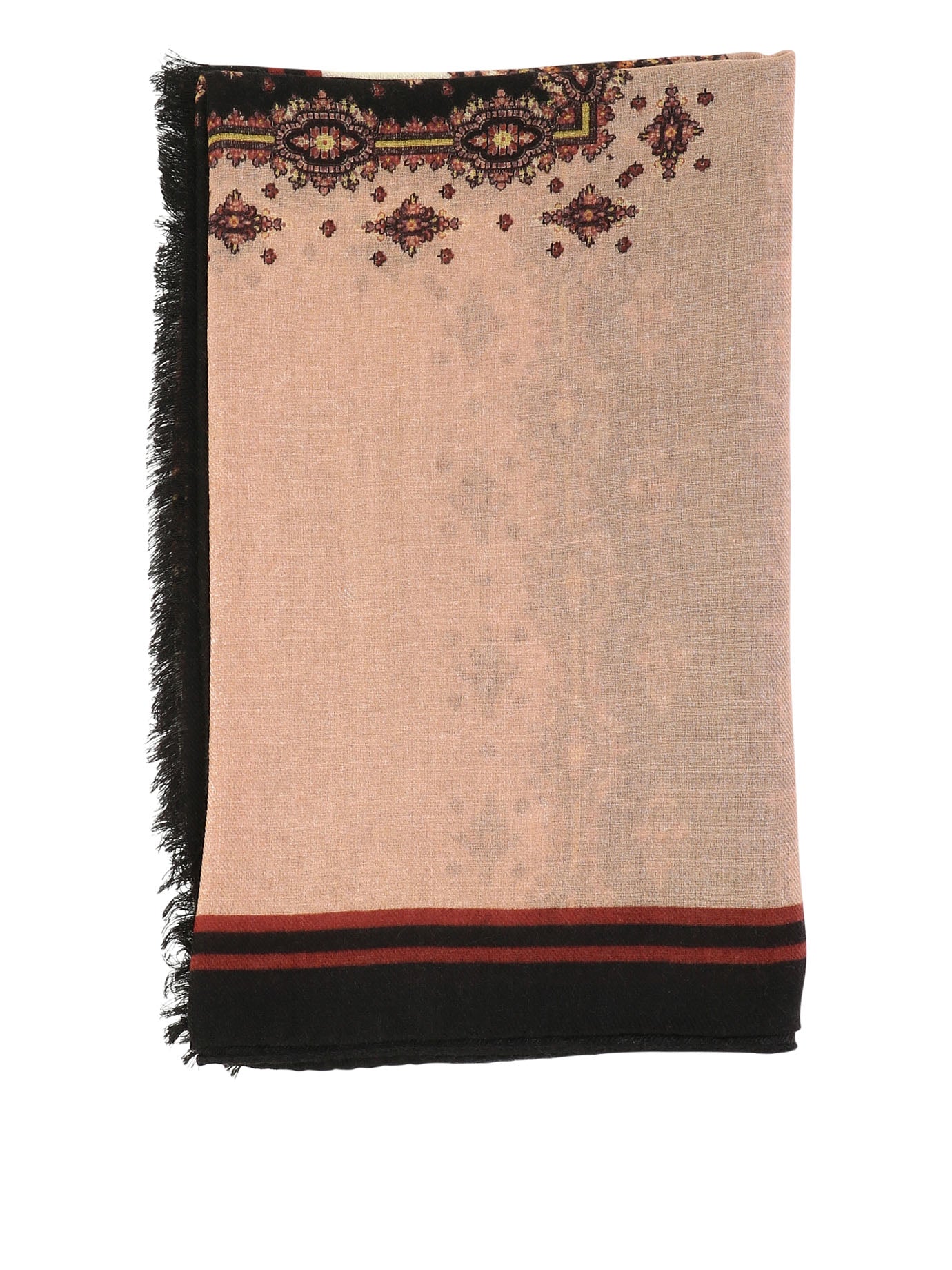 Etro-Printed Scarf Scarves Nero-Donna