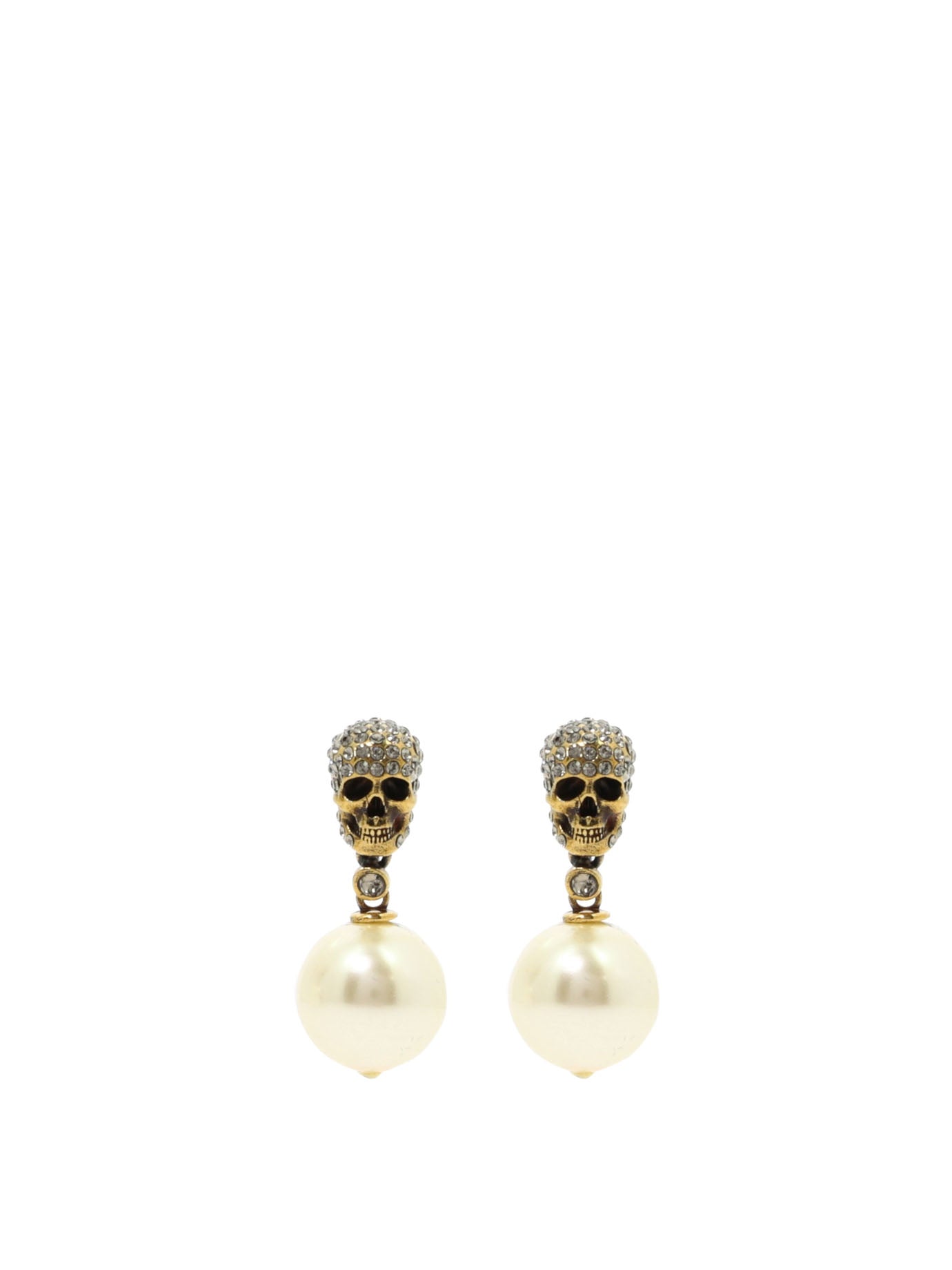 Alexander Mcqueen-Pearl & Skull Jewels Oro-Donna