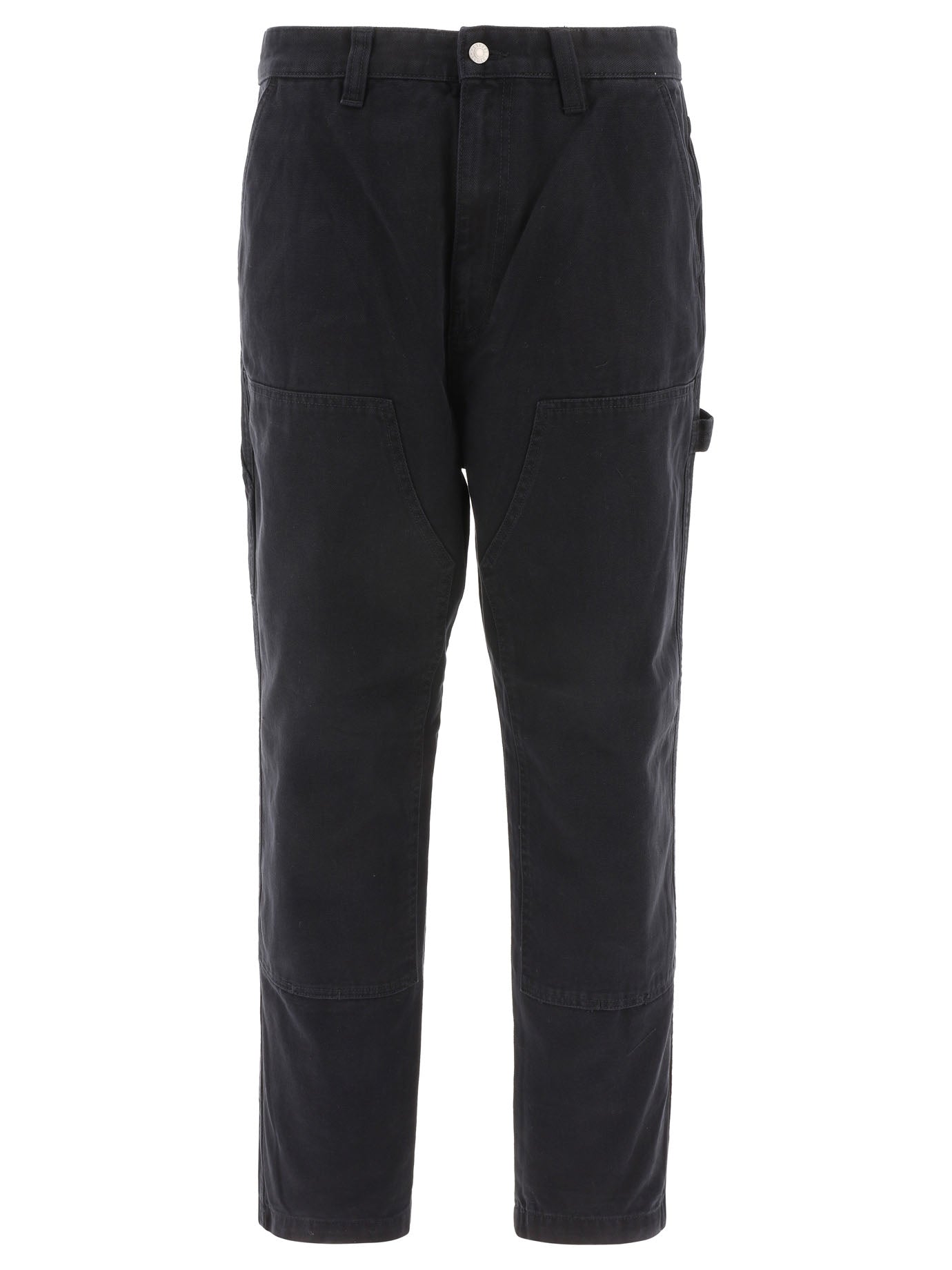 StüSsy-Canvas Work Trousers Nero-Uomo