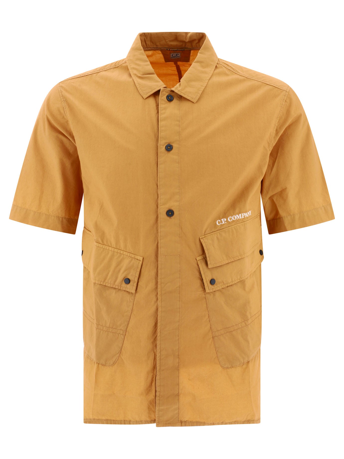 C. P. Company-Poplin Shirt With Pockets Shirts Arancione-Uomo