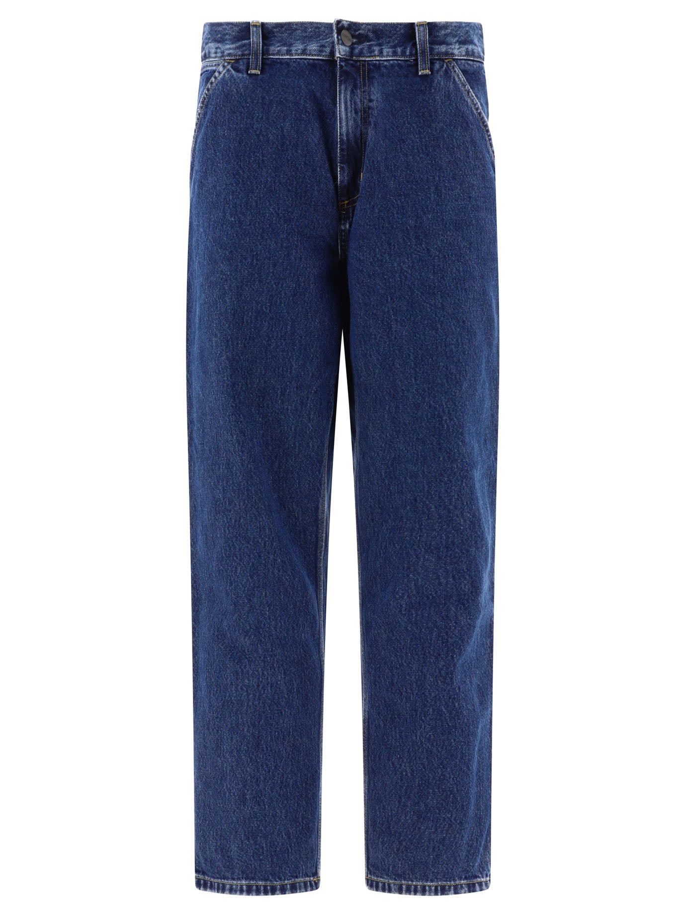 Carhartt Wip-Single Knee Trousers Blu-Uomo