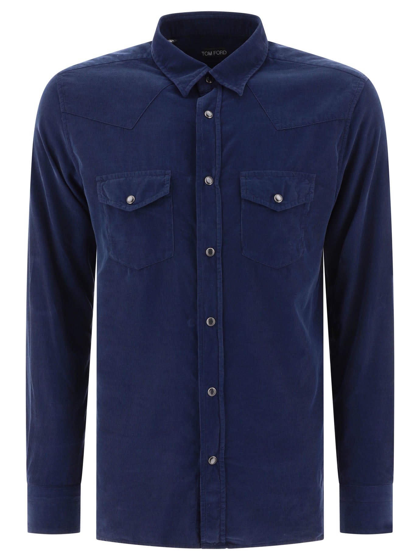 Tom Ford-Shirt With Pockets Shirts Blu-Uomo