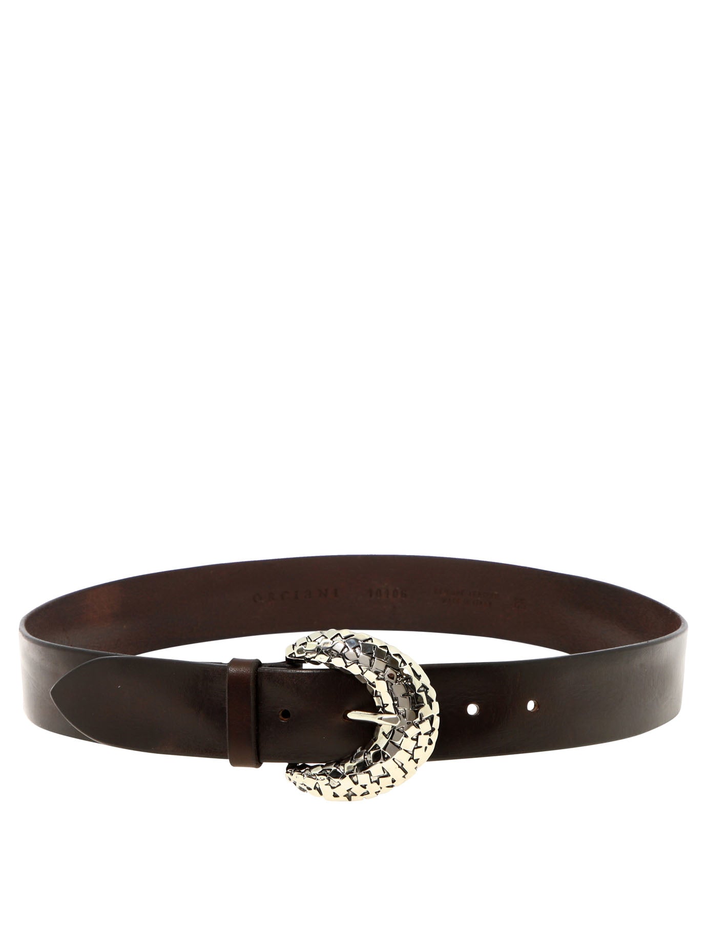 Orciani-Belt With Silver Buckle Cinture Marrone-Donna