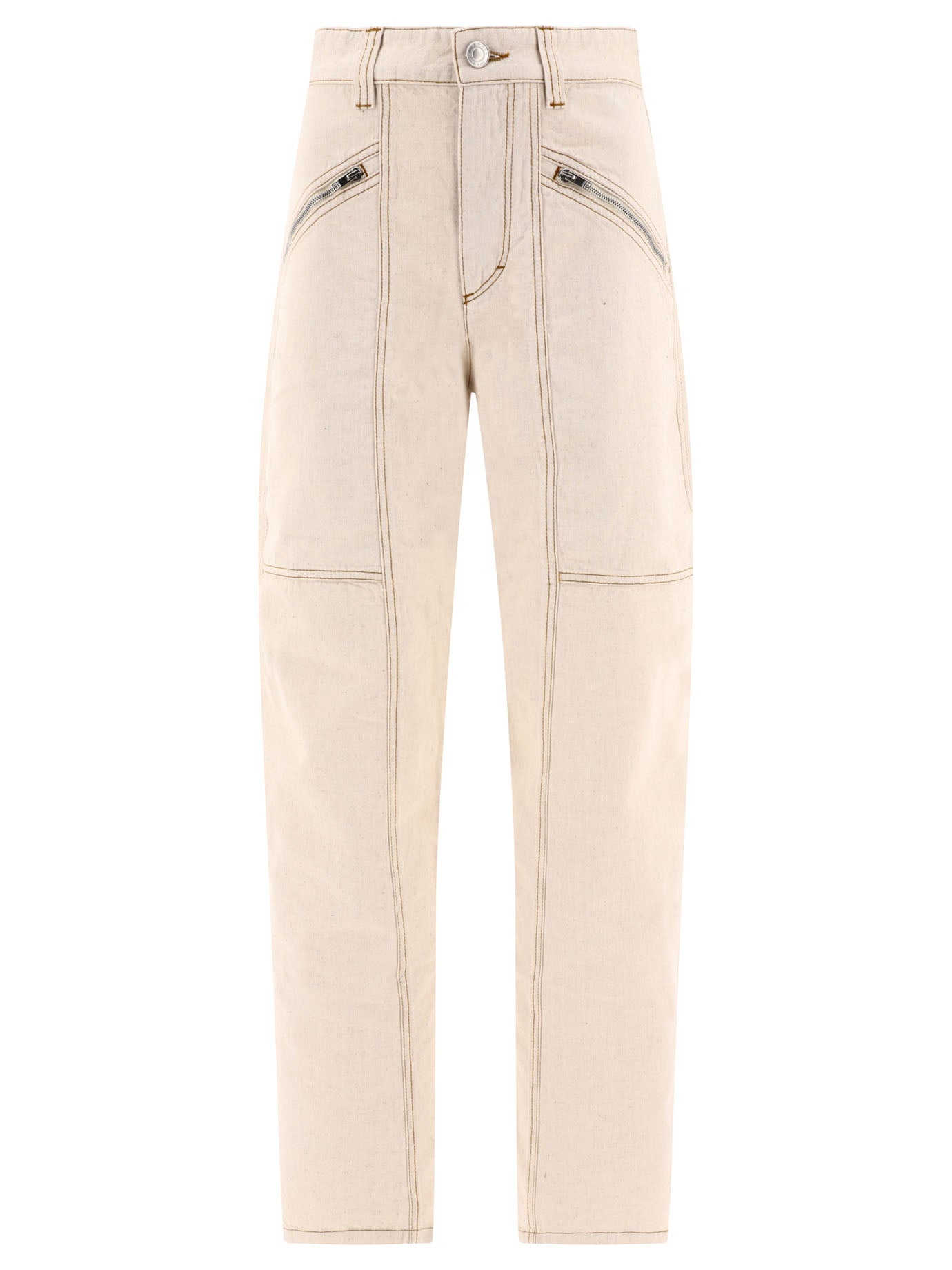 Isabel Marant-Fanny Jeans Beige-Donna