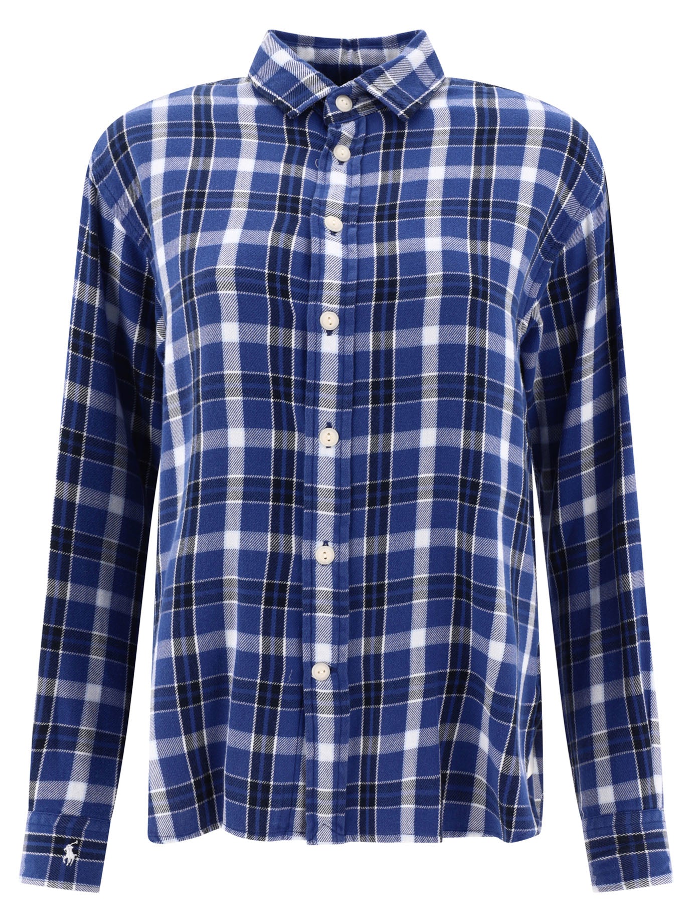 Polo Ralph Lauren-Plaid Shirt Shirts Blu-Donna